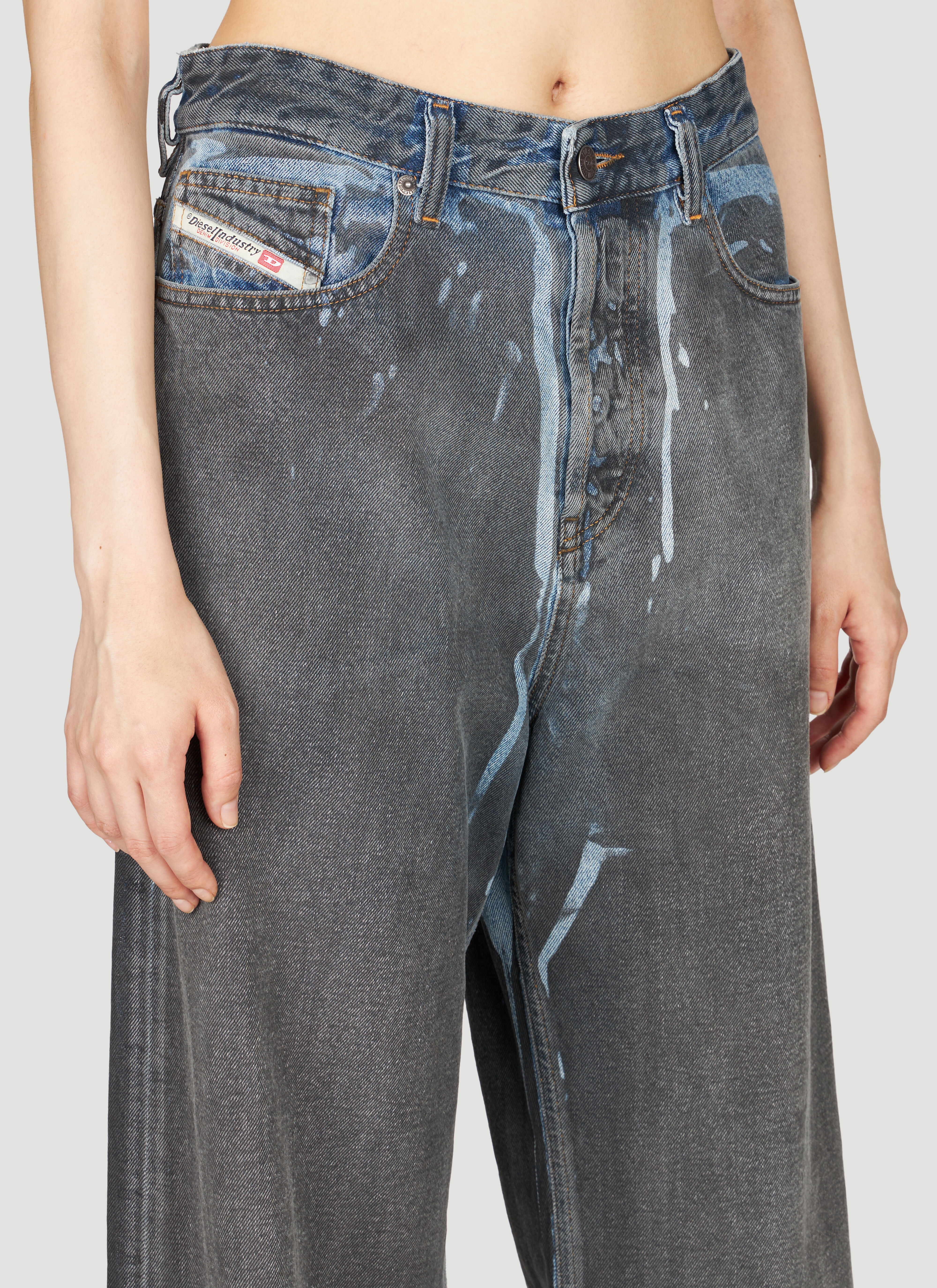 Women's Relaxed Jeans | Black/Dark grey | Diesel 1996 D-Sire