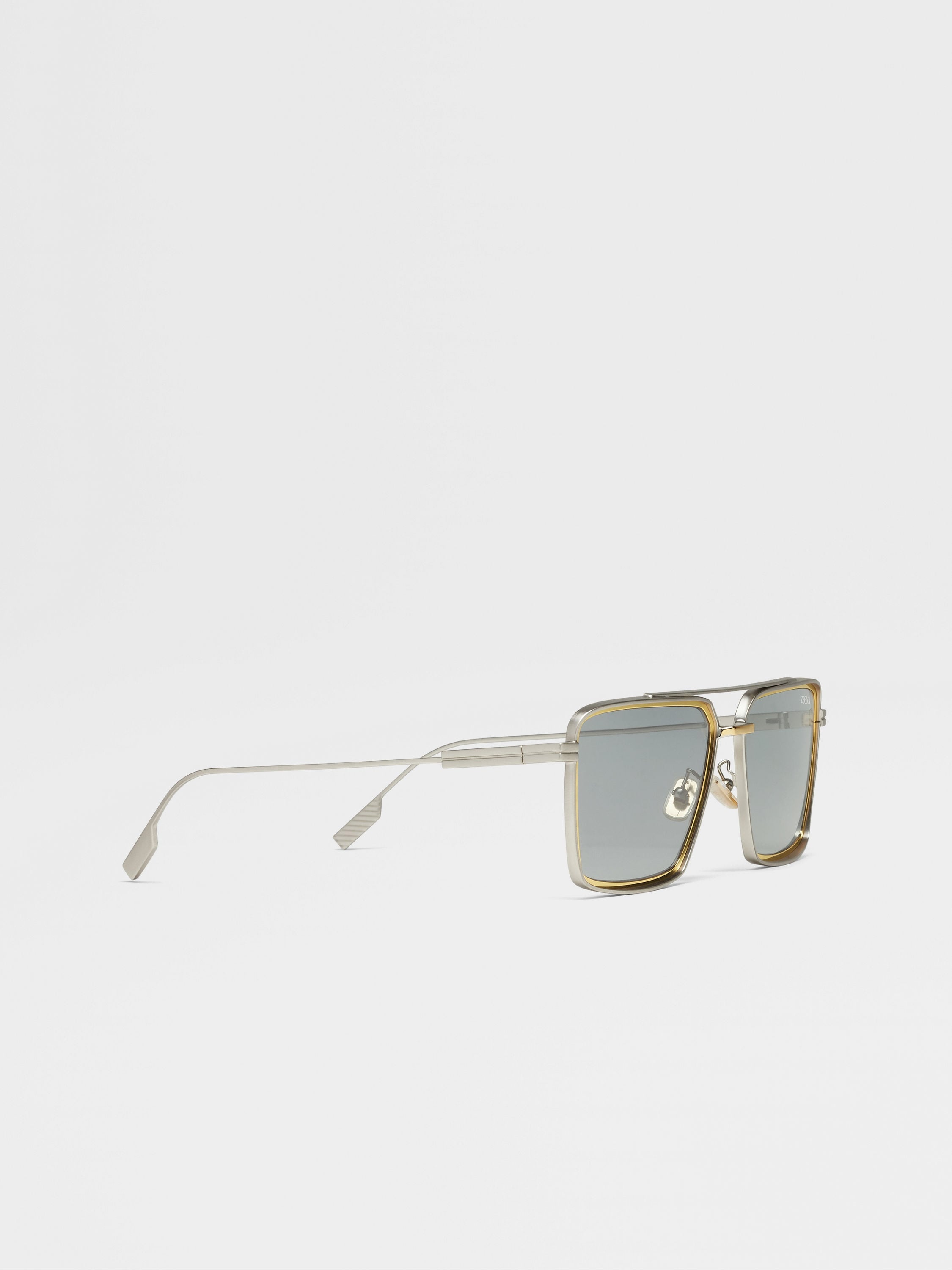 SATIN PALLADIUM METAL SUNGLASSES - 3