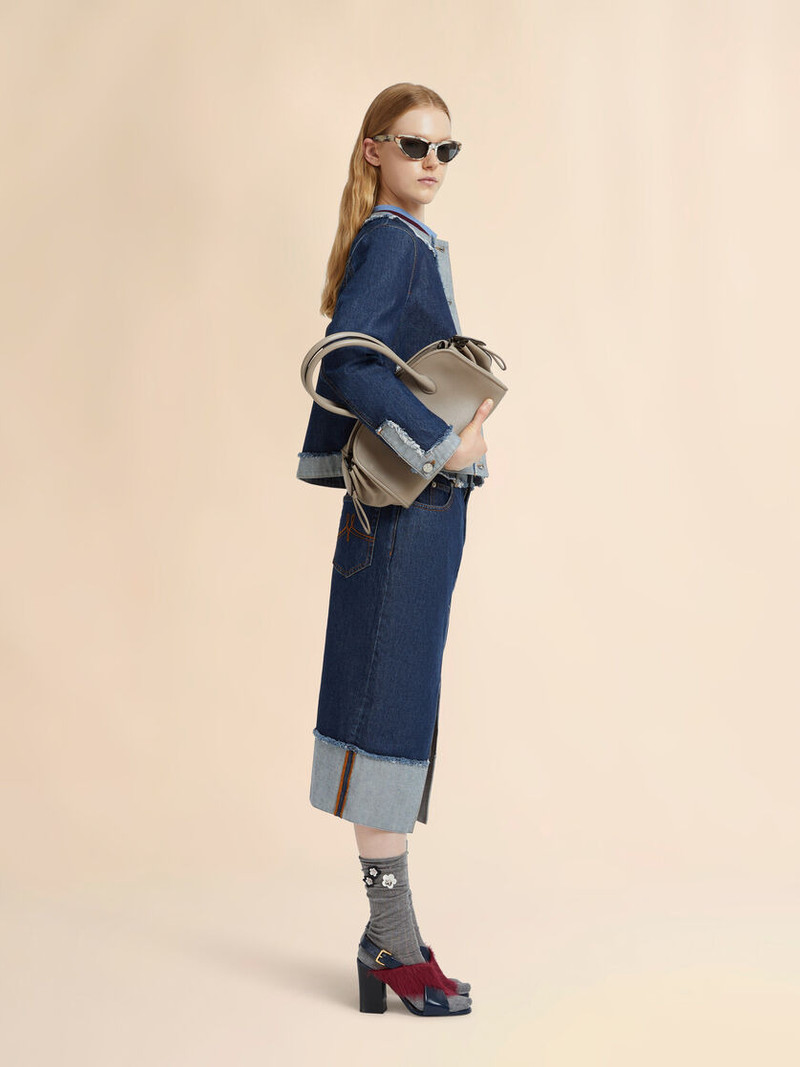 BLUE DENIM INSIDE-OUT MIDI SKIRT 5