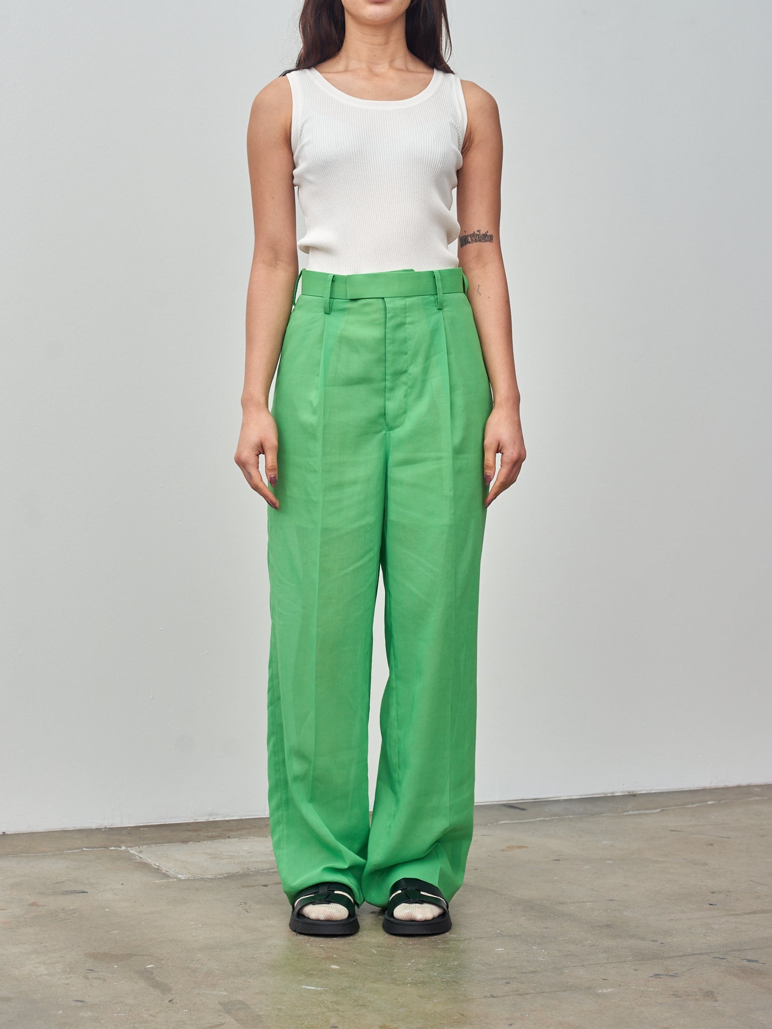 Hard Twist Finx Organdy Pants - Green - 2