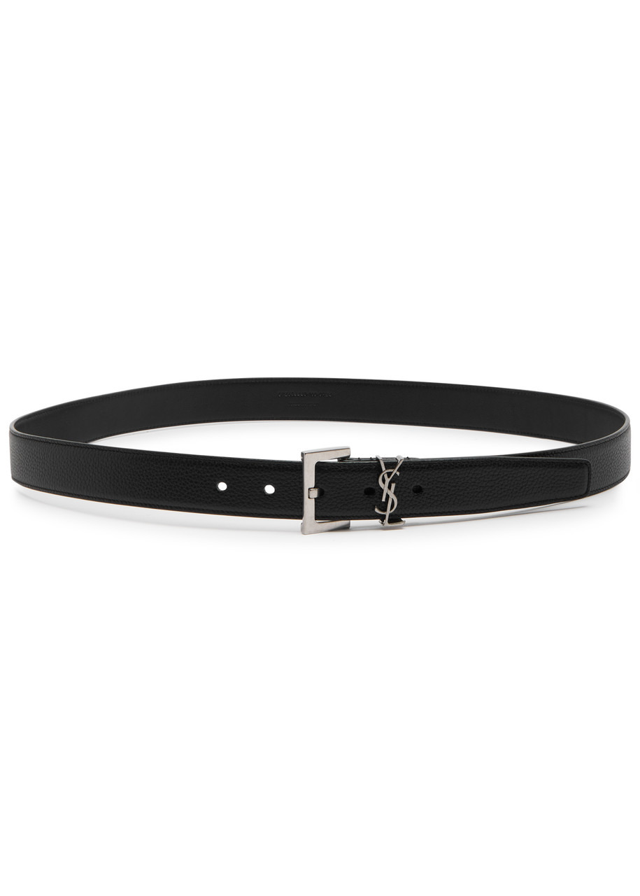 Saint Laurent Cassandre Leather Belt - 1