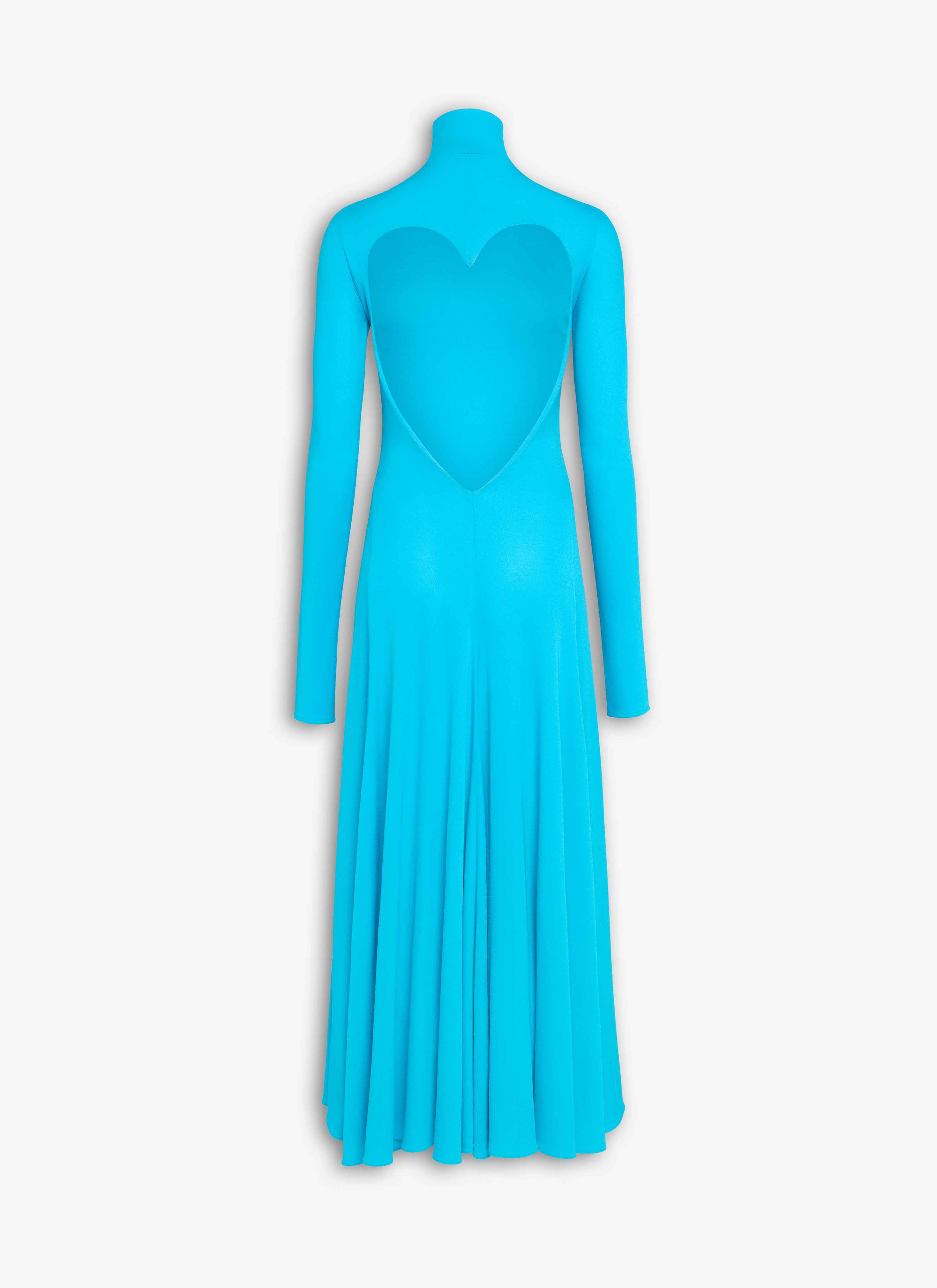 FLUID JERSEY HEART DRESS - 4