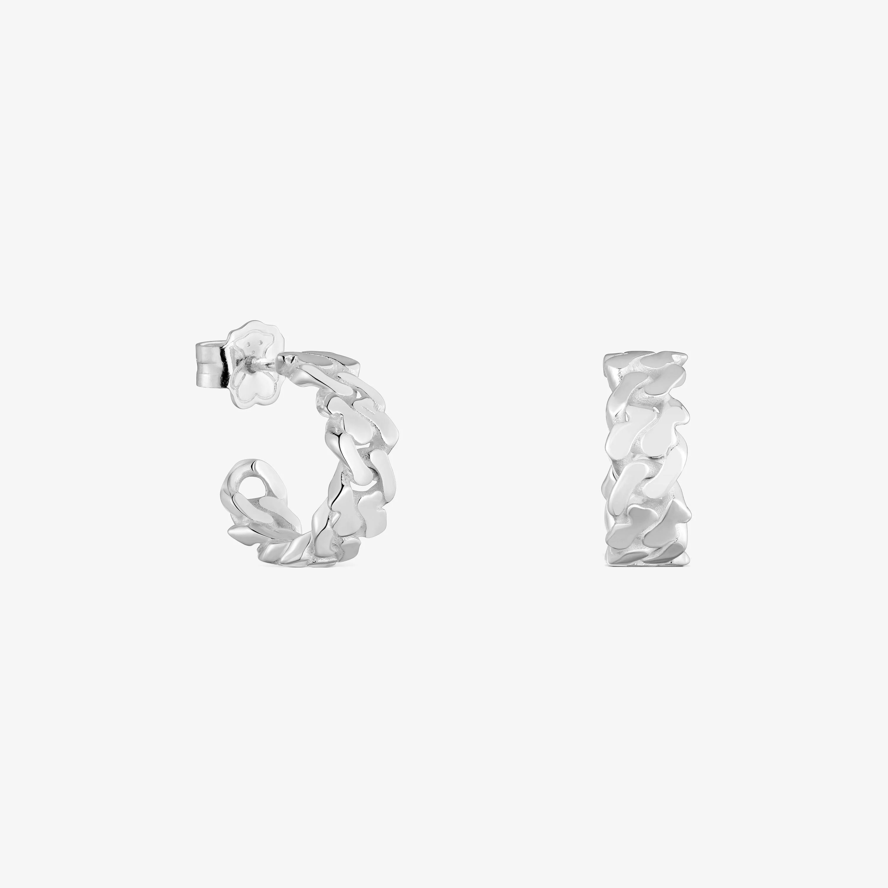 13 mm silver Hoop earrings TOUS Bear’s Chain - 1