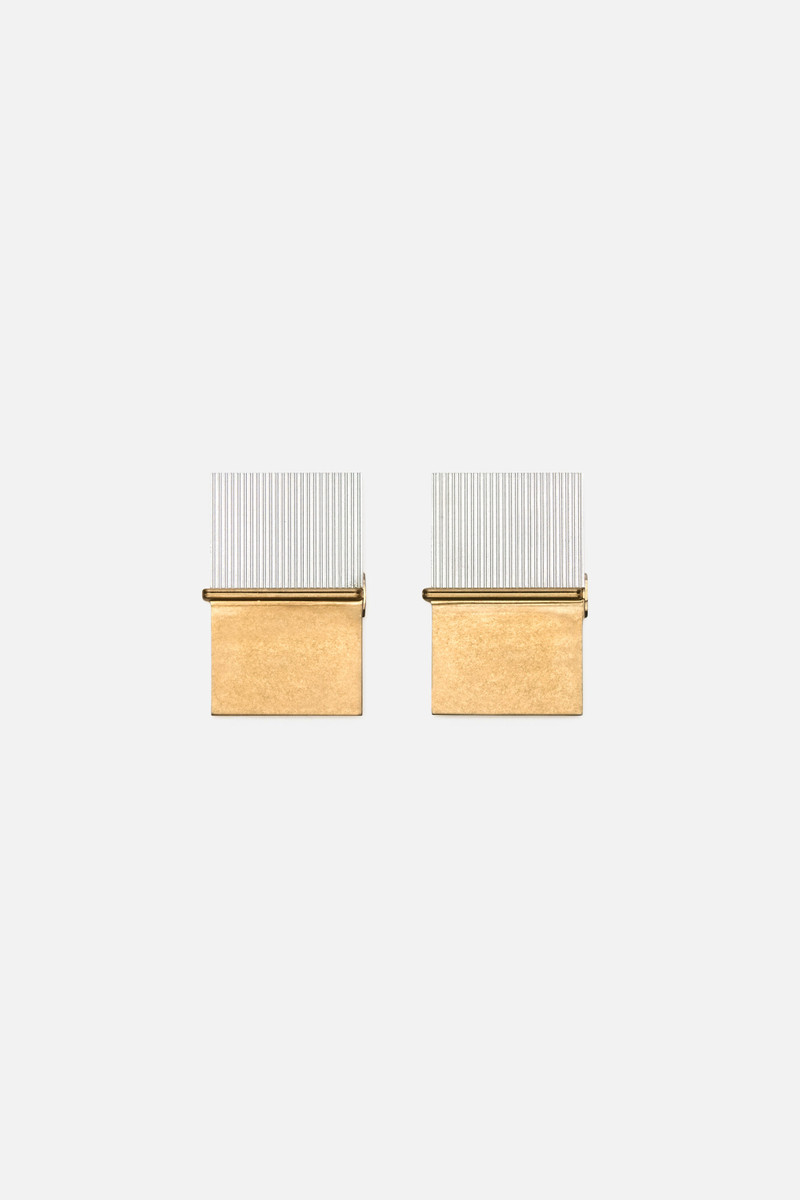 Notepad earrings - Gold/silver 1