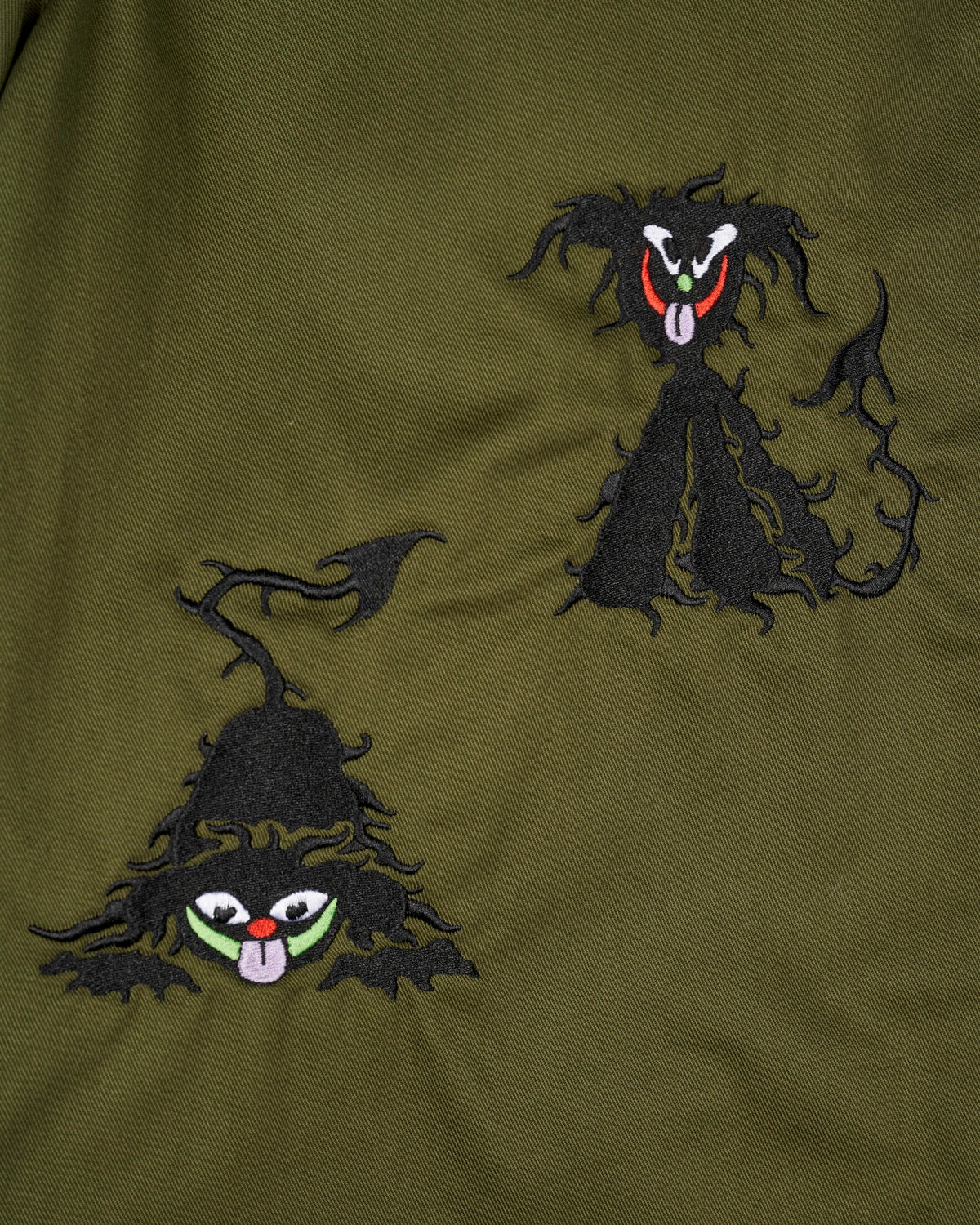 Twisted Snout Embroidered Pant - Olive - 4