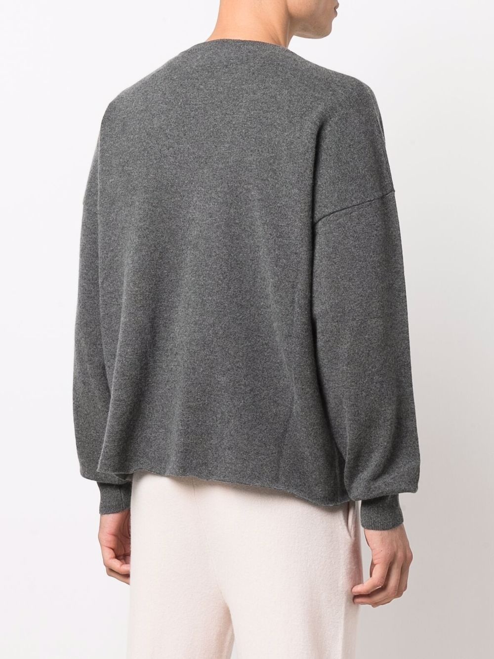 slouchy V-neck cashmere jumper - 5