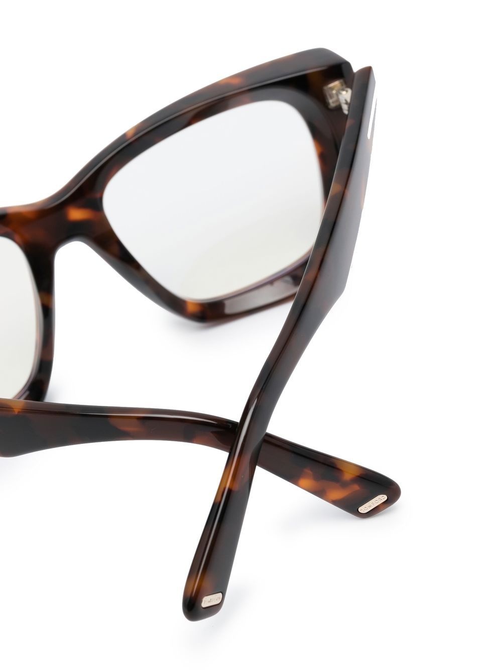 tortoiseshell logo-arm glasses - 3