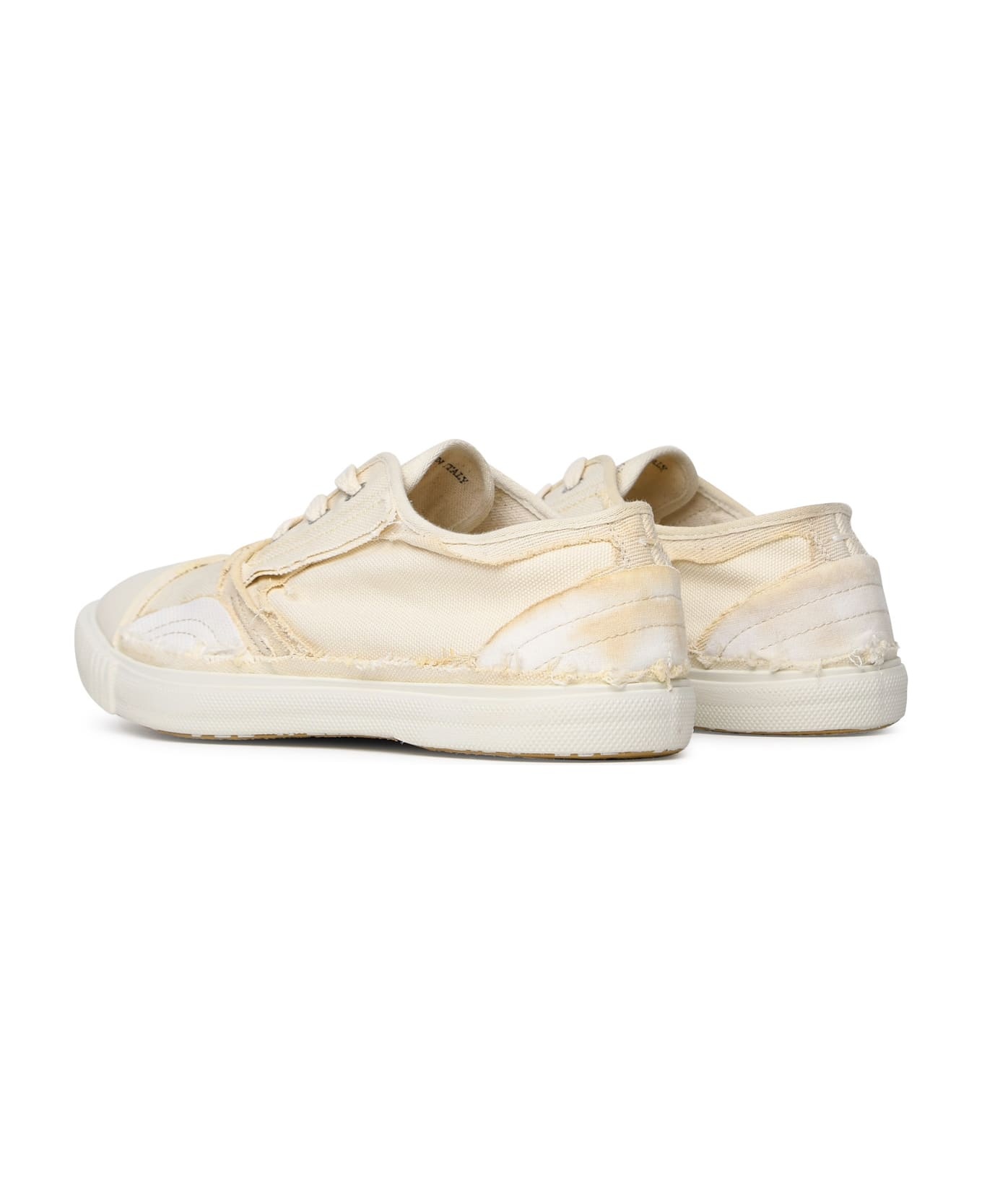 Cream Cotton Sneakers - 4