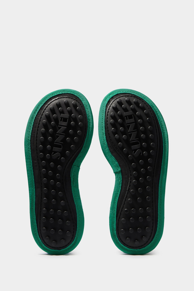 1000CHIODI KNIT FLAT SHOES / blue & lilac 4