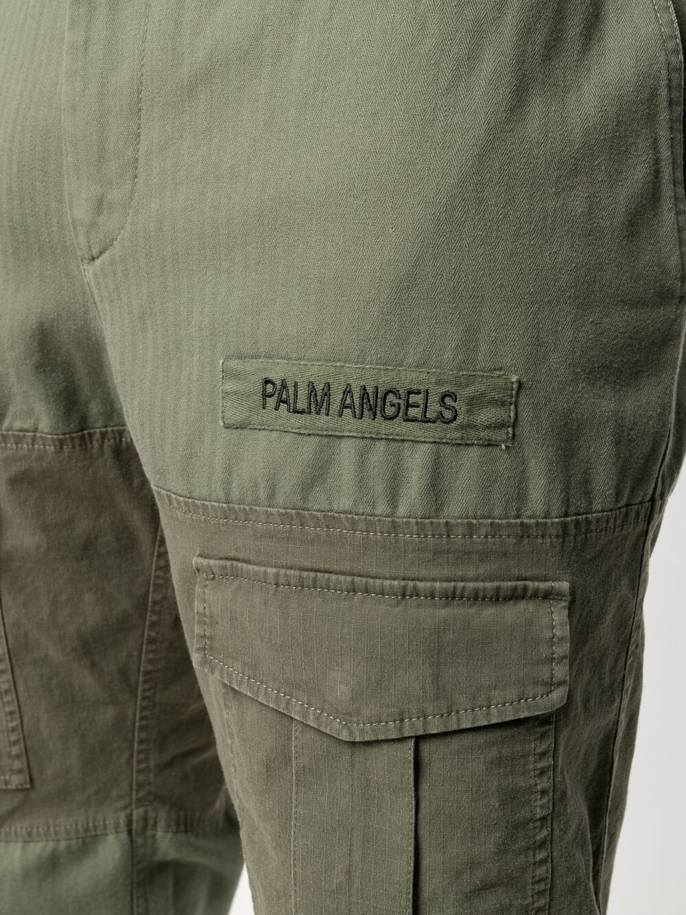 logo-patch cargo trousers - 5