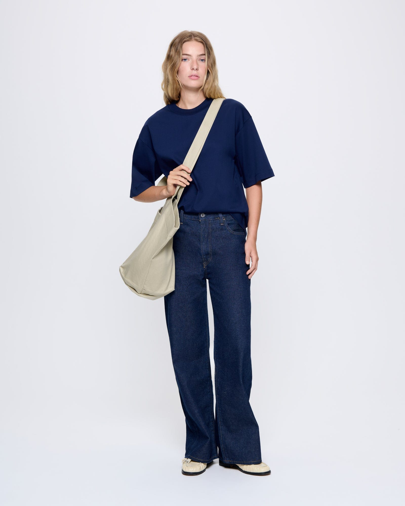 Womens DNA Oversized T-Shirt - Navy - 3