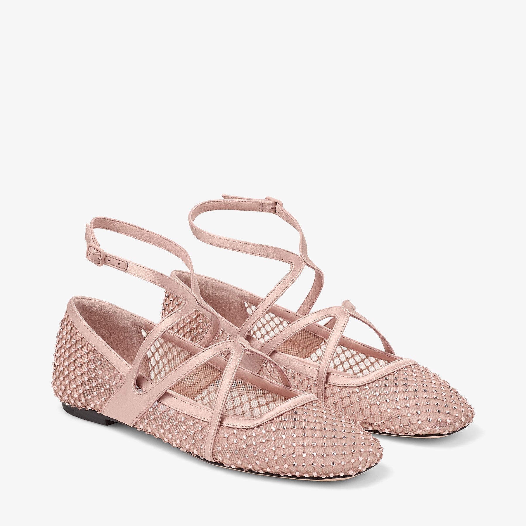 Astoria Flat
Macaron Satin Crystal Flats - 3