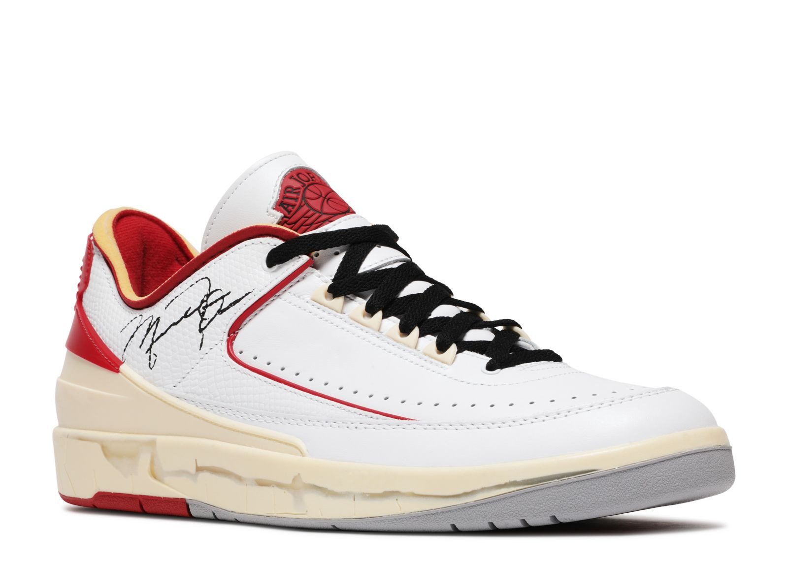OFF-WHITE X JORDAN 2 RETRO LOW SP 'WHITE VARSITY RED' - 2