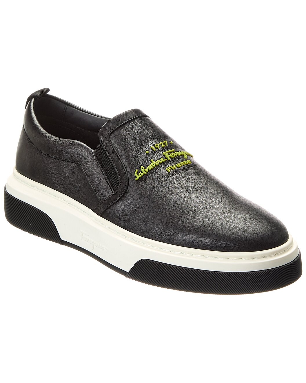 Ferragamo Cassina Saddle Leather Sneaker - 1