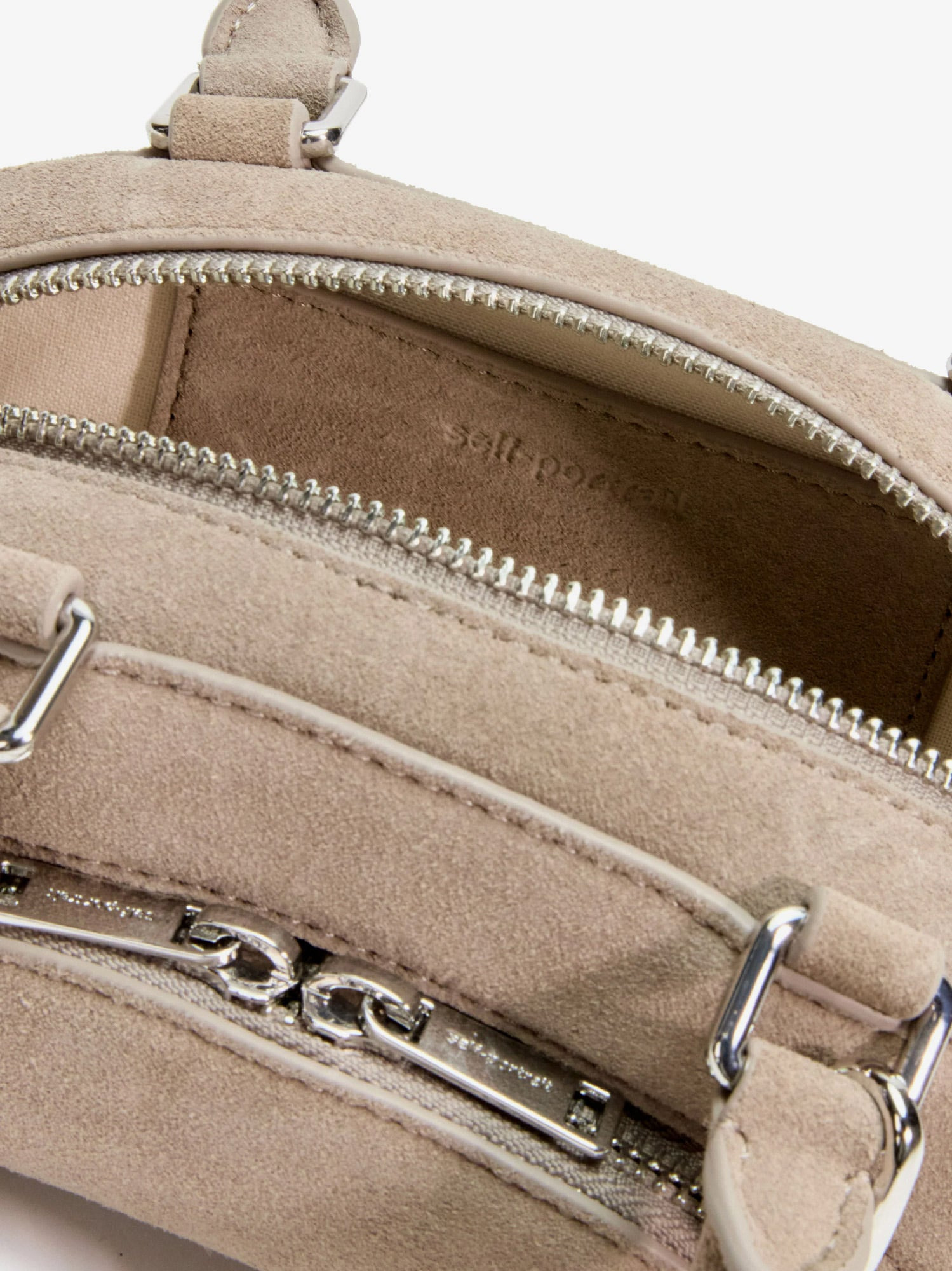 Suede Shoulder Bag With Charms - 5