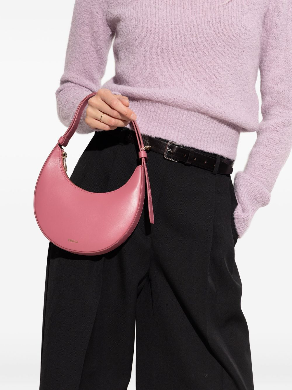 crescent leather tote bag - 2