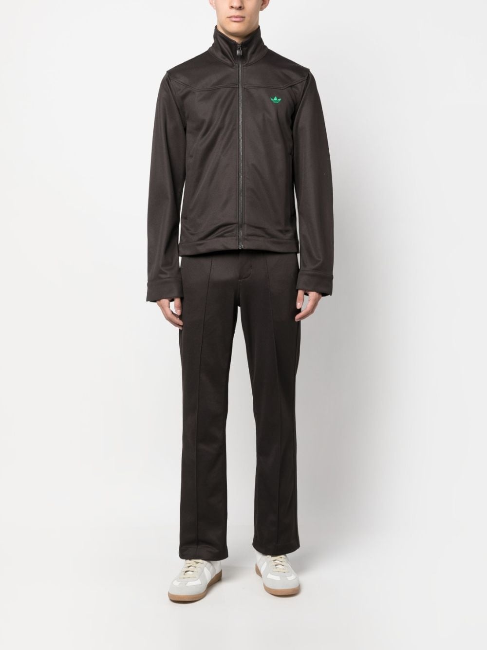 x Wales Bonner embroidered trefoil zipped jacket - 2
