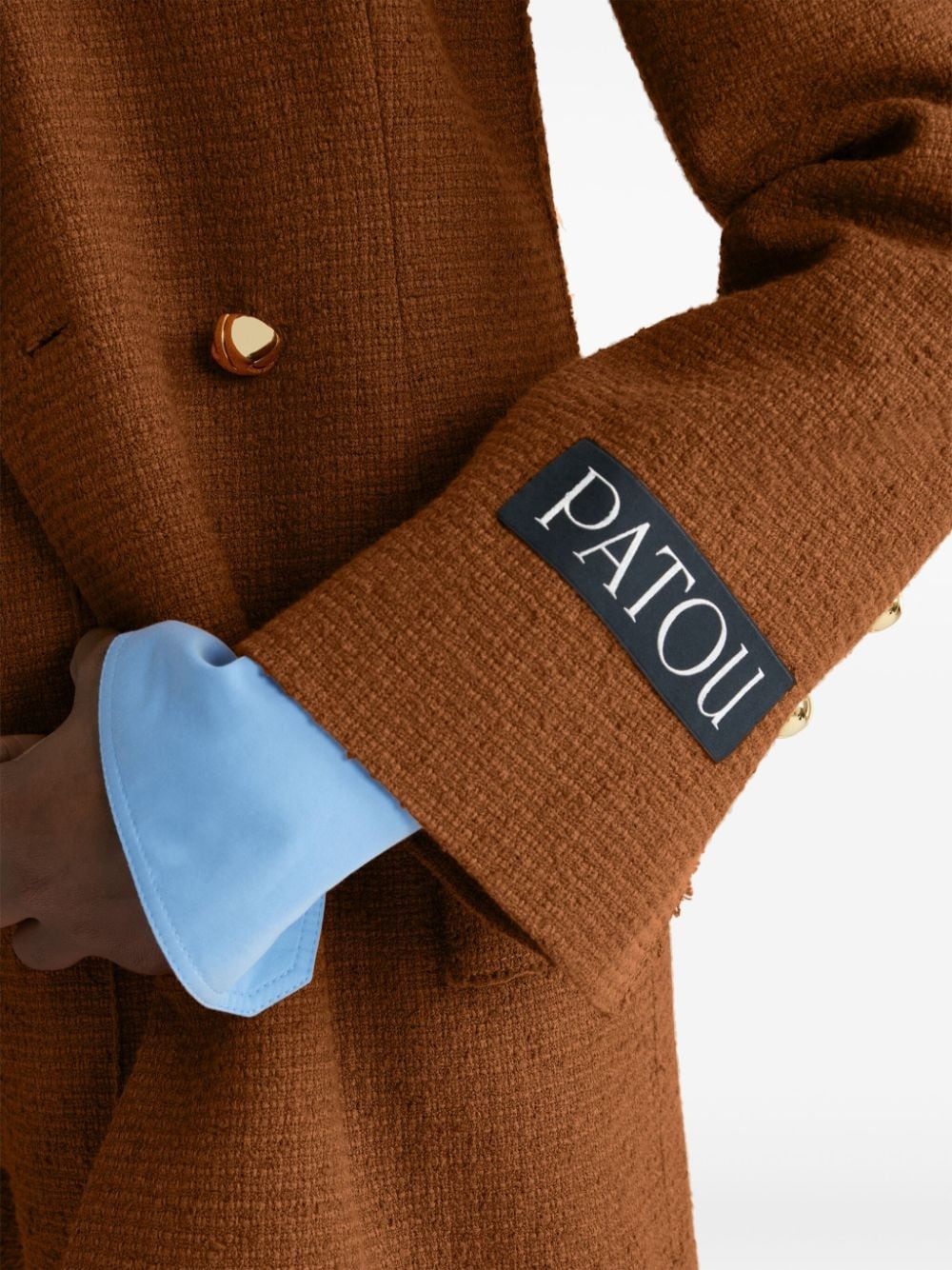 wool-organic cotton-blend jacket - 4