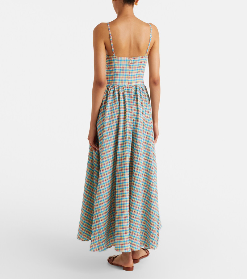 Chiara checked cotton-blend midi dress 6