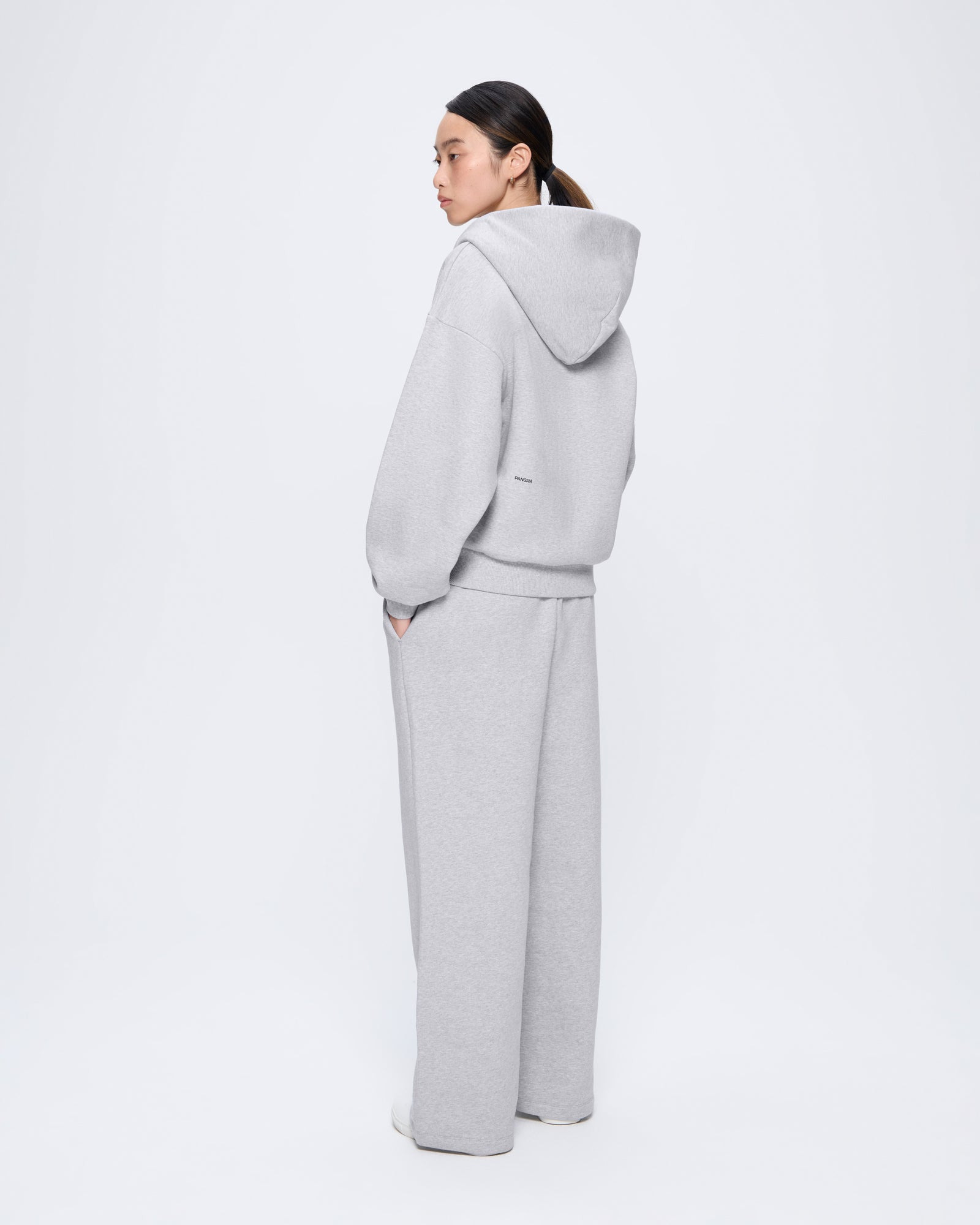 Womens 365 Heavyweight Straight Leg Track Pants - Grey Marl - 4