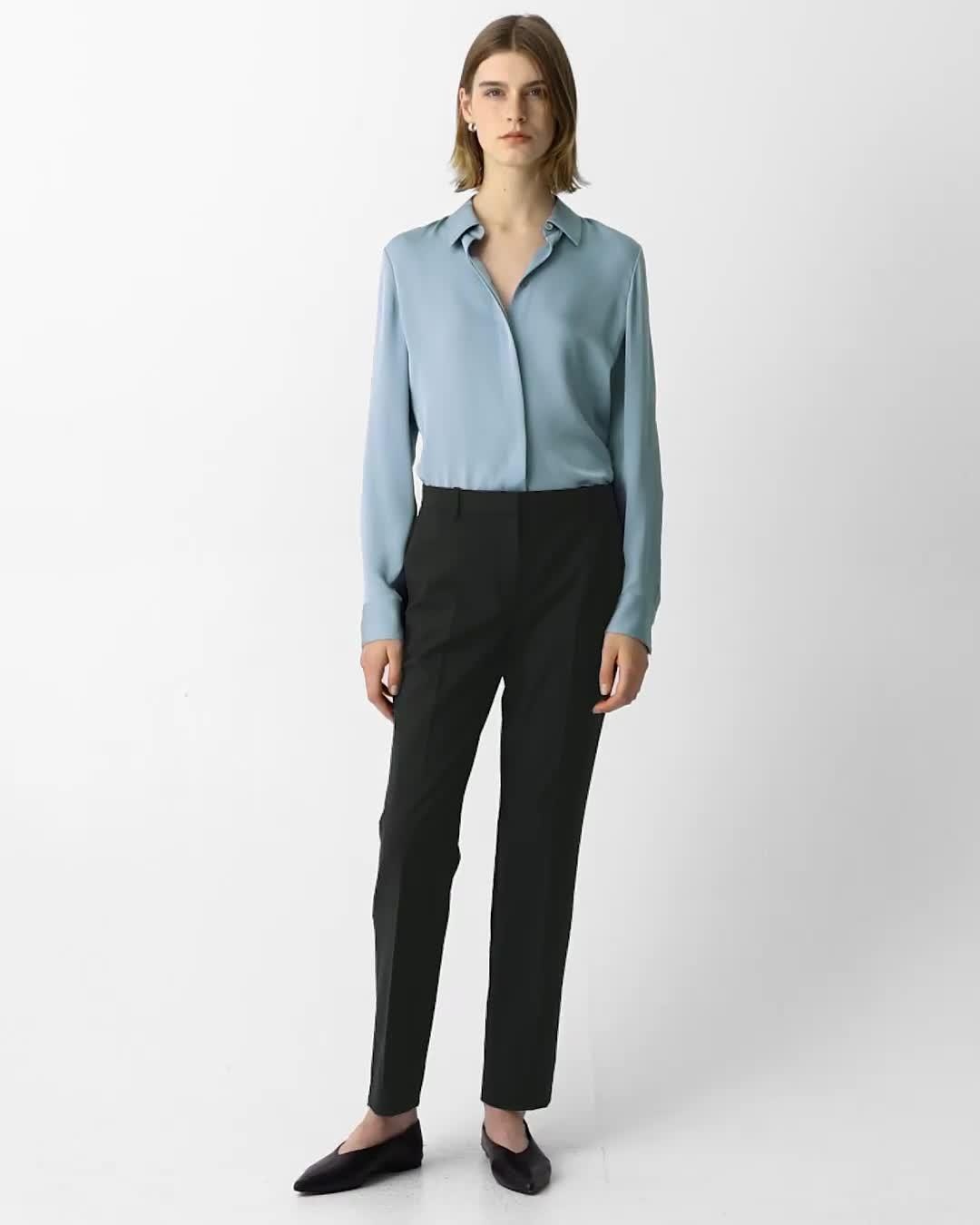 Fitted Shirt in Silk Georgette - 7