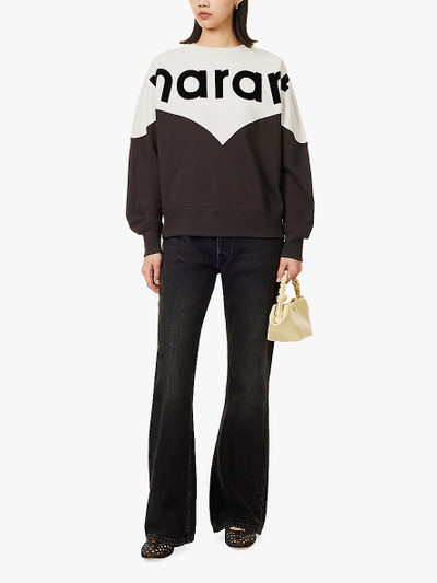 Isabel Marant Étoile Houston logo-intarsia cotton-blend jersey sweatshirt outlook