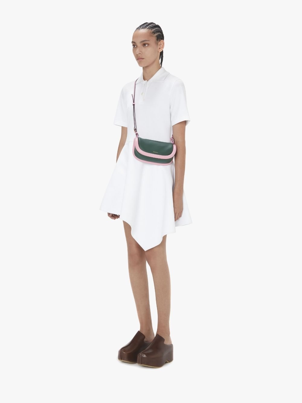 SHORT SLEEVE ASYMMETRIC POLO DRESS - 4