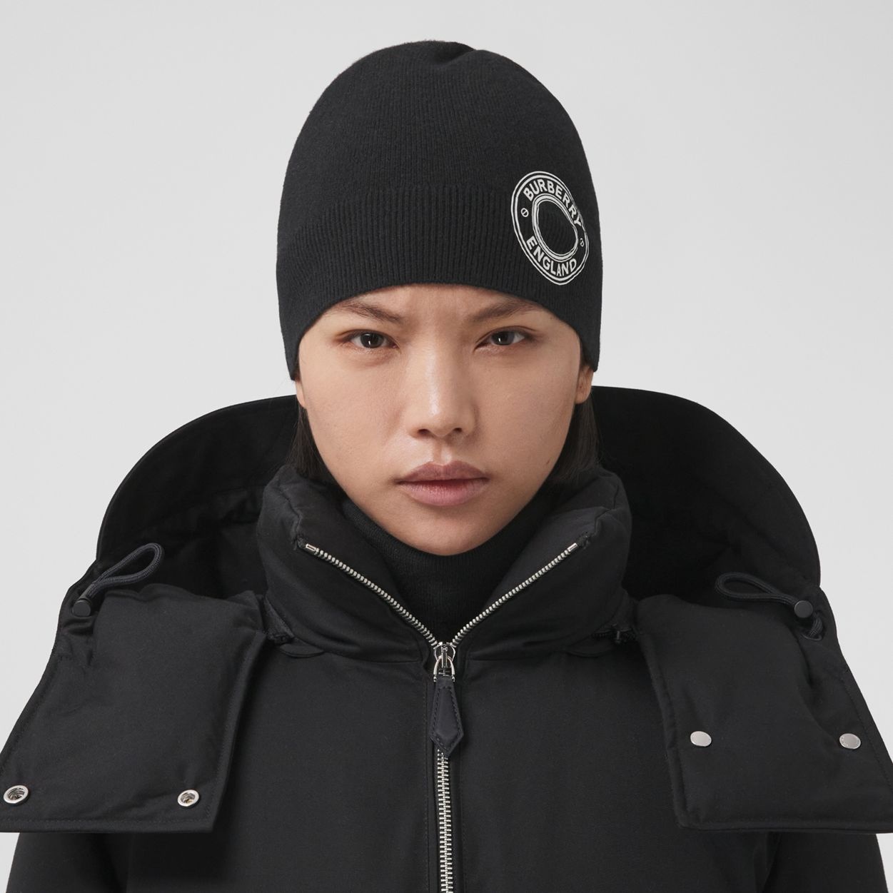 Logo Graphic Cashmere Blend Beanie - 3