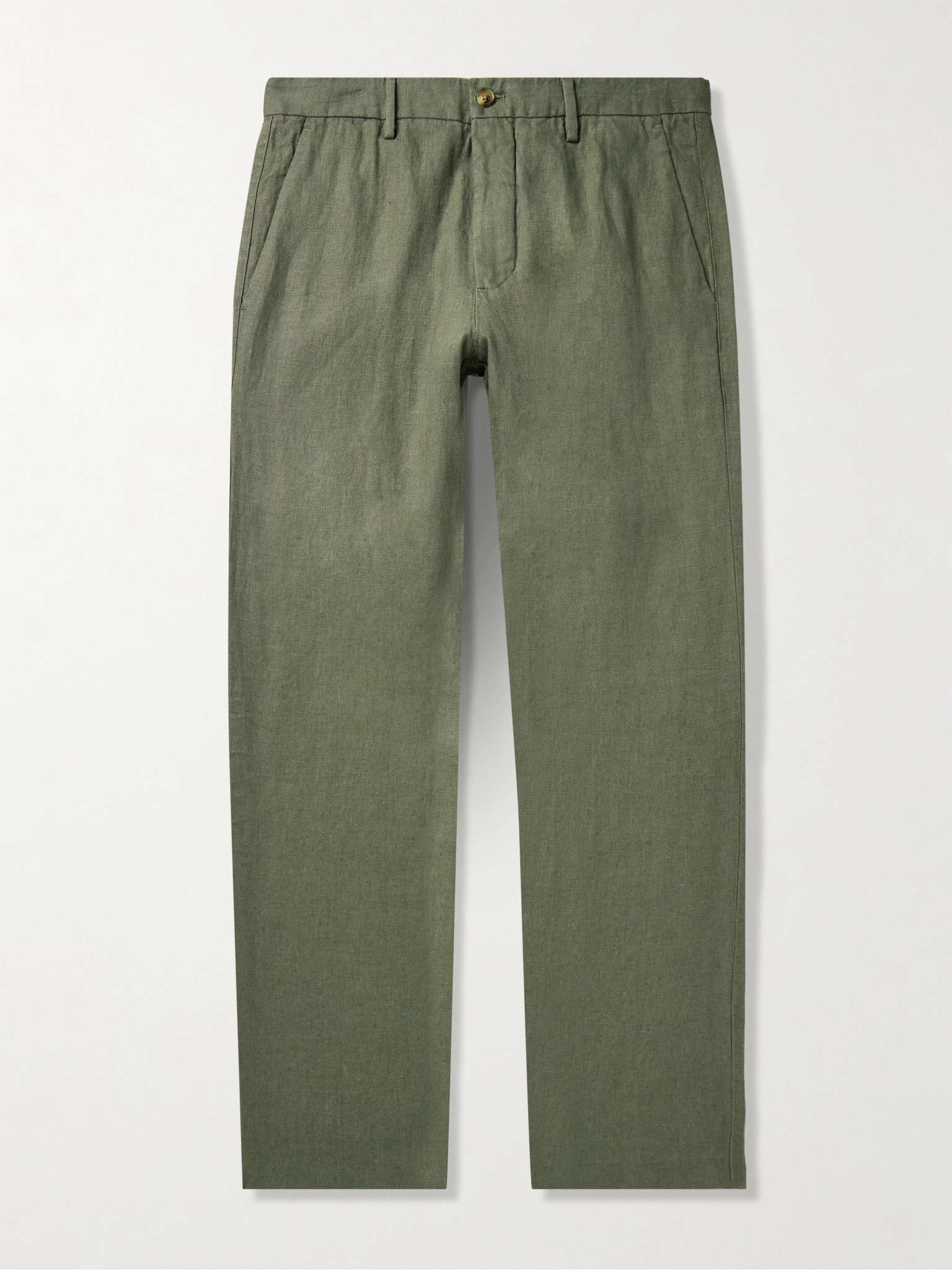 Theo 1454 Tapered Linen Trousers - 1