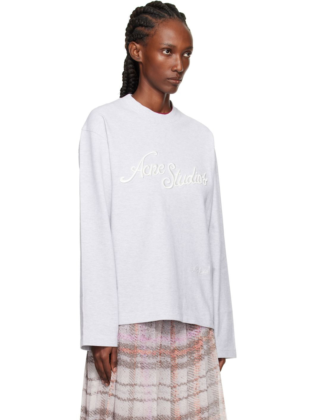 Gray Embroidered-Logo T-shirt - 2