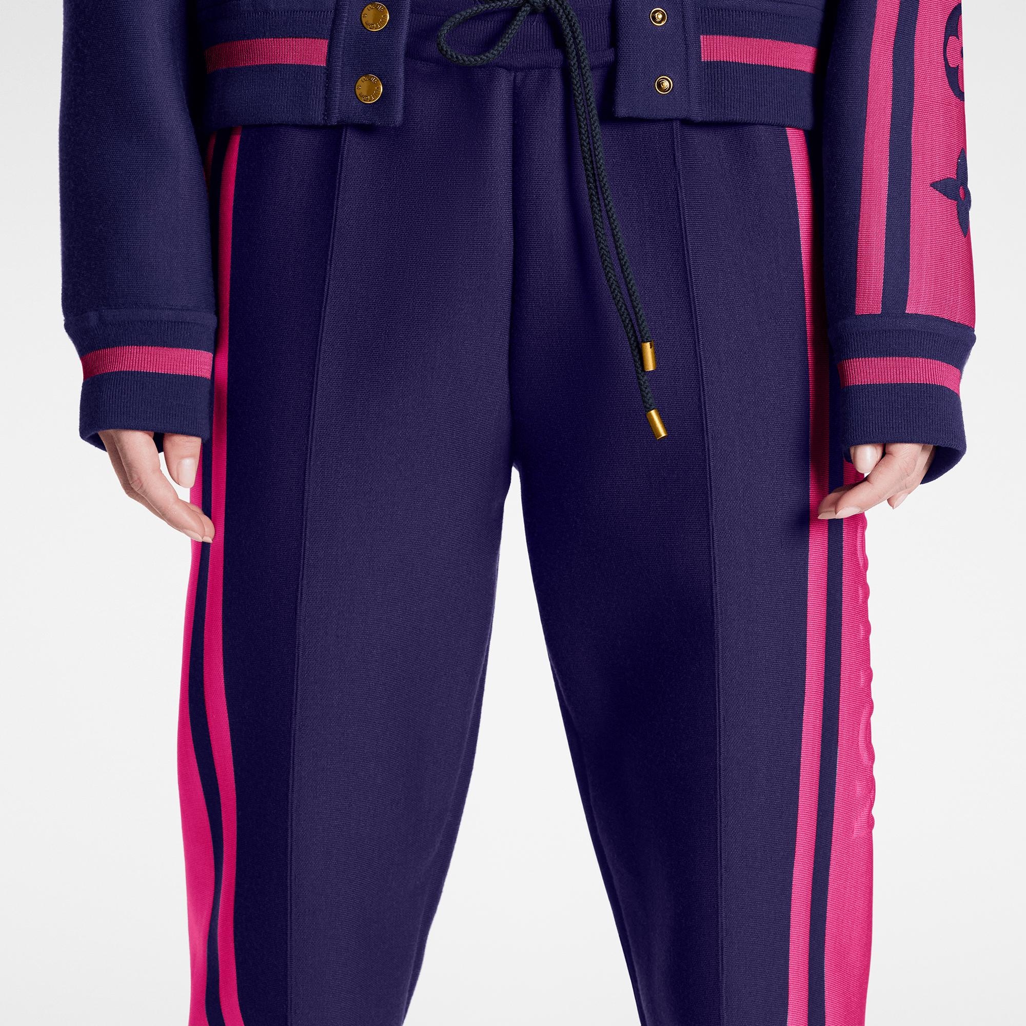 Block Knit Jogging Pants - 4