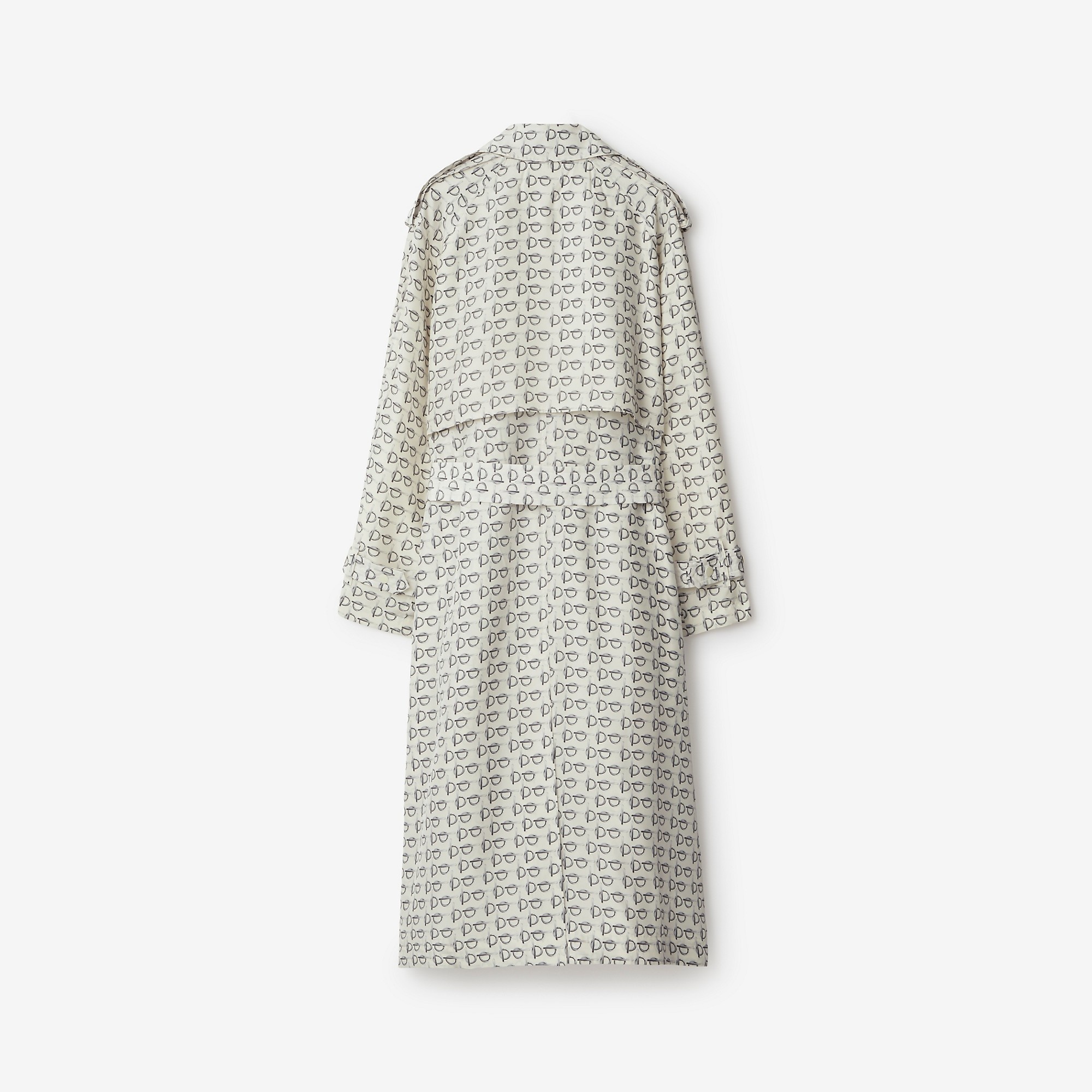 Long B Silk Trench Coat - 6