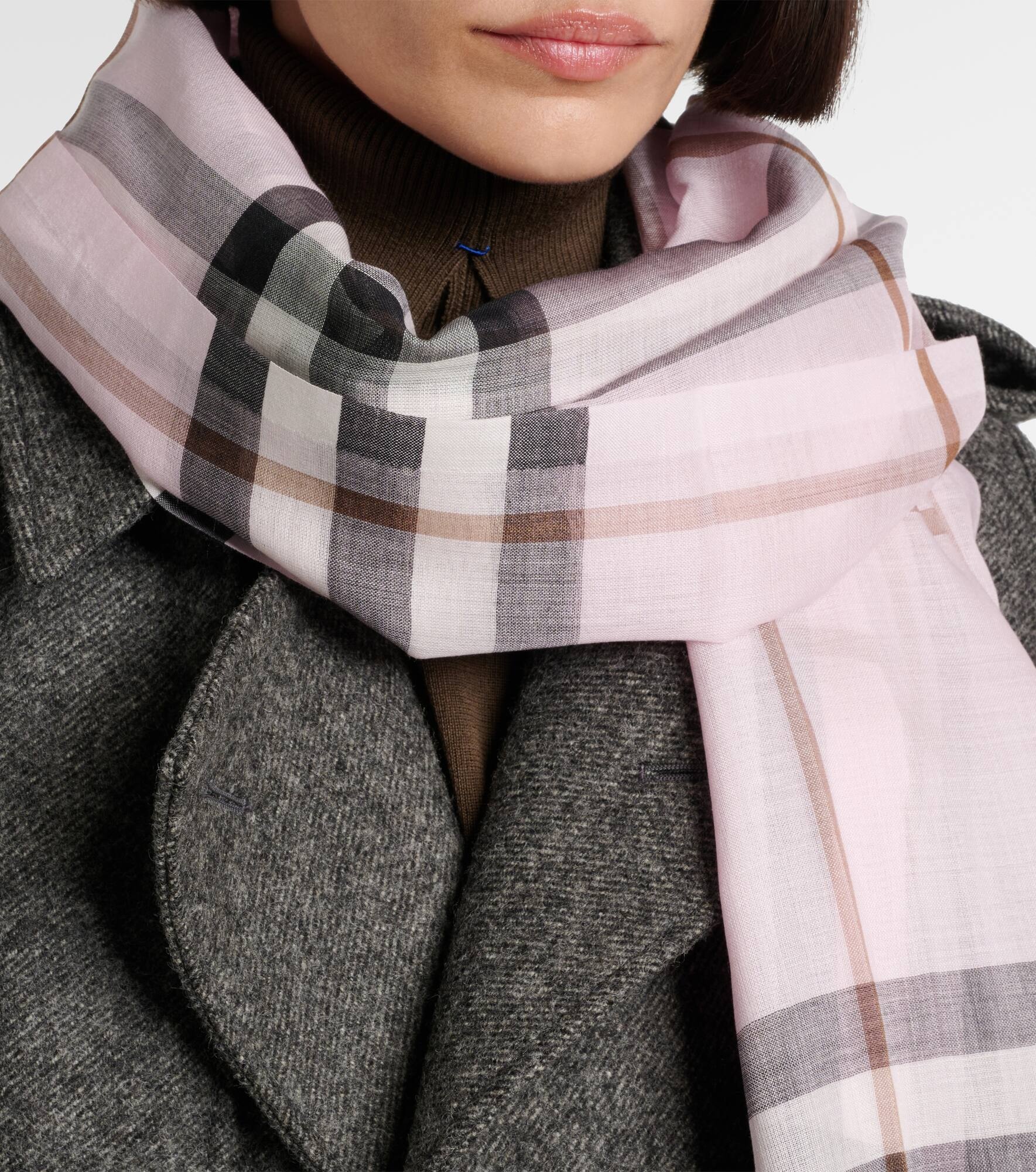Burberry Check wool and silk scarf - 2