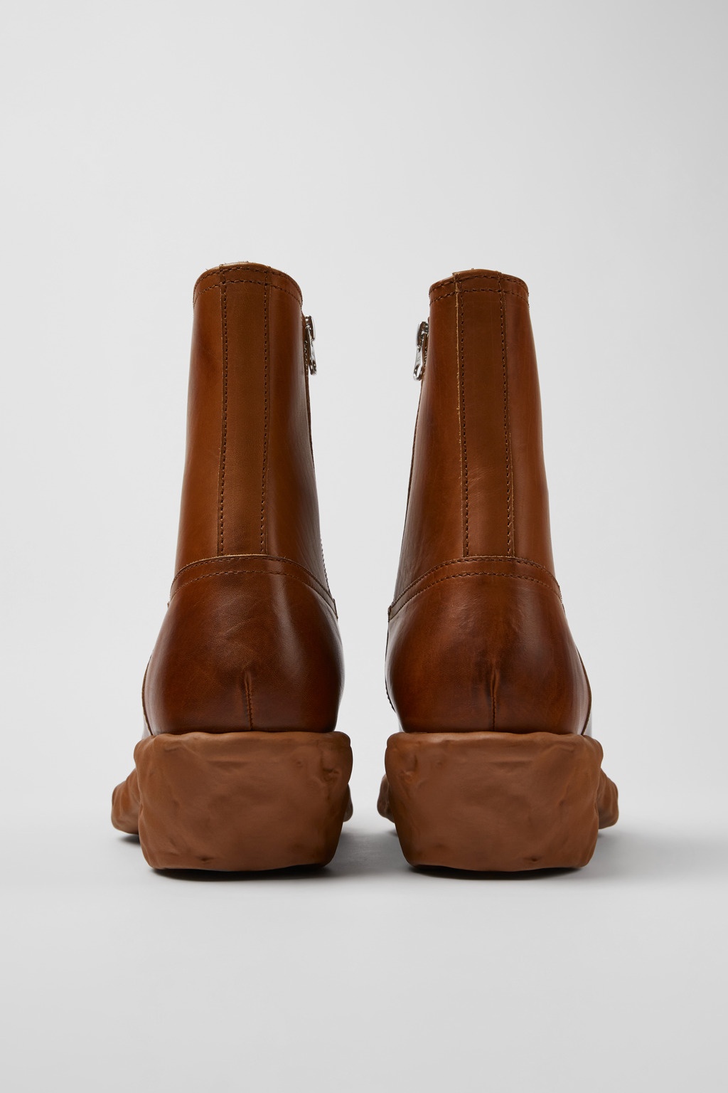 Brown leather boots - 3