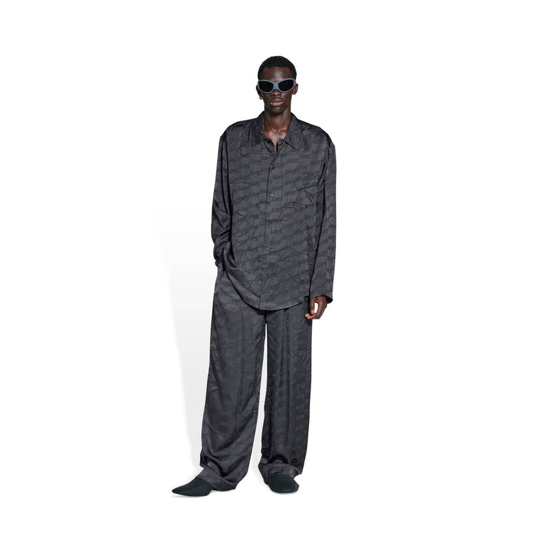BALENCIAGA Men's Bb Monogram Minimal Shirt  in Black outlook