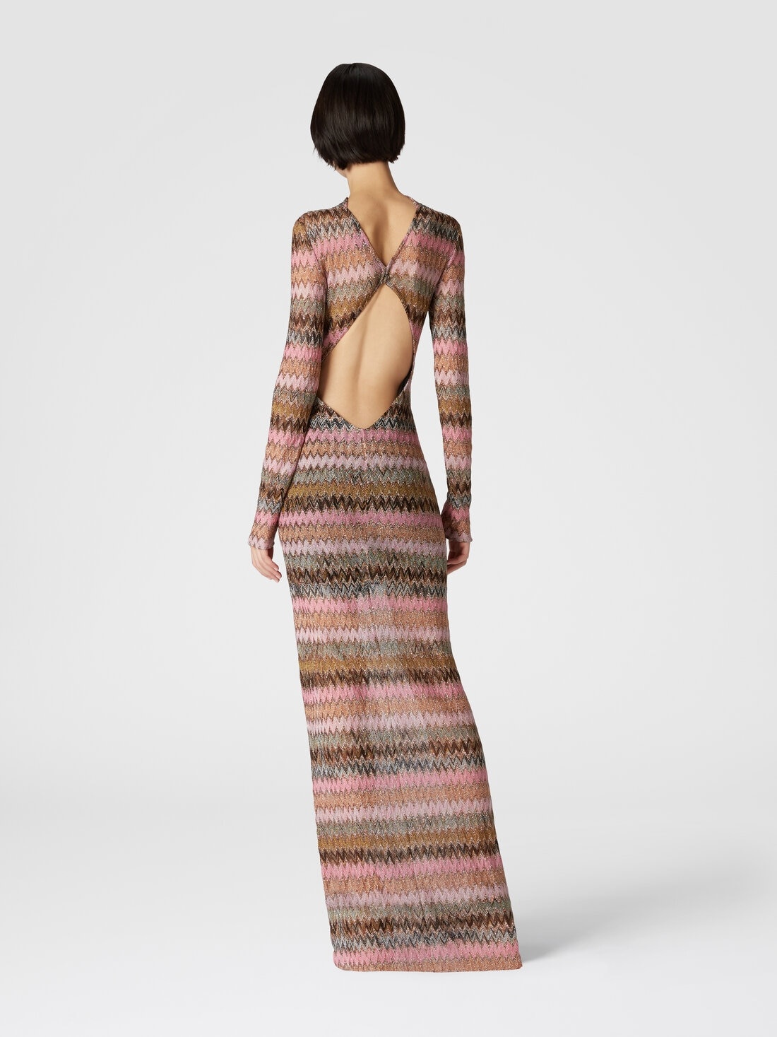 オールインワン・サロペット Missoni Black Chevron Viscose V-Neck Dress With Lame Missoni Black Chevron Viscose V-Neck Dress With Lamé | ShopSimon