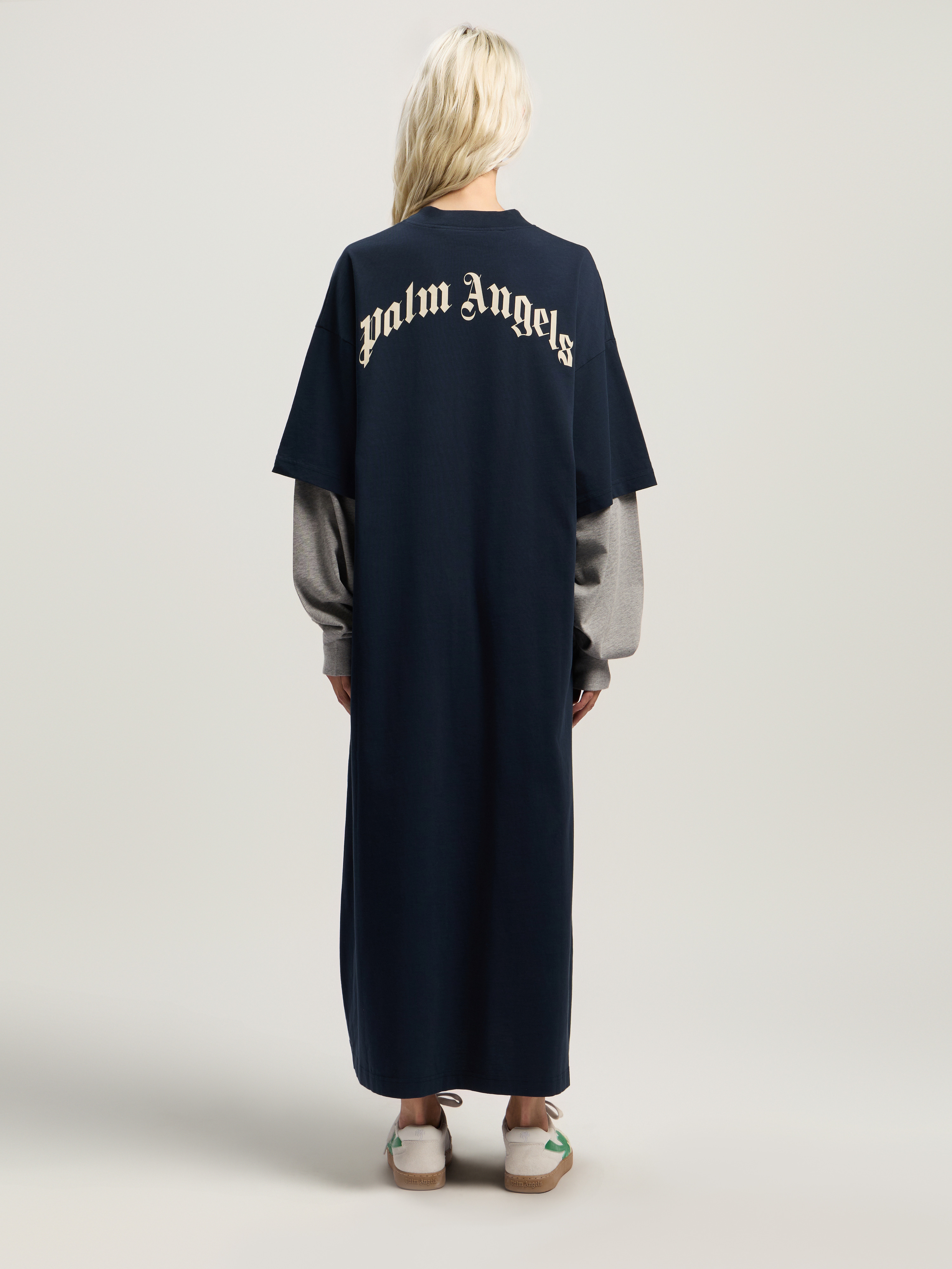 Curved Logo Layered Dress - 4