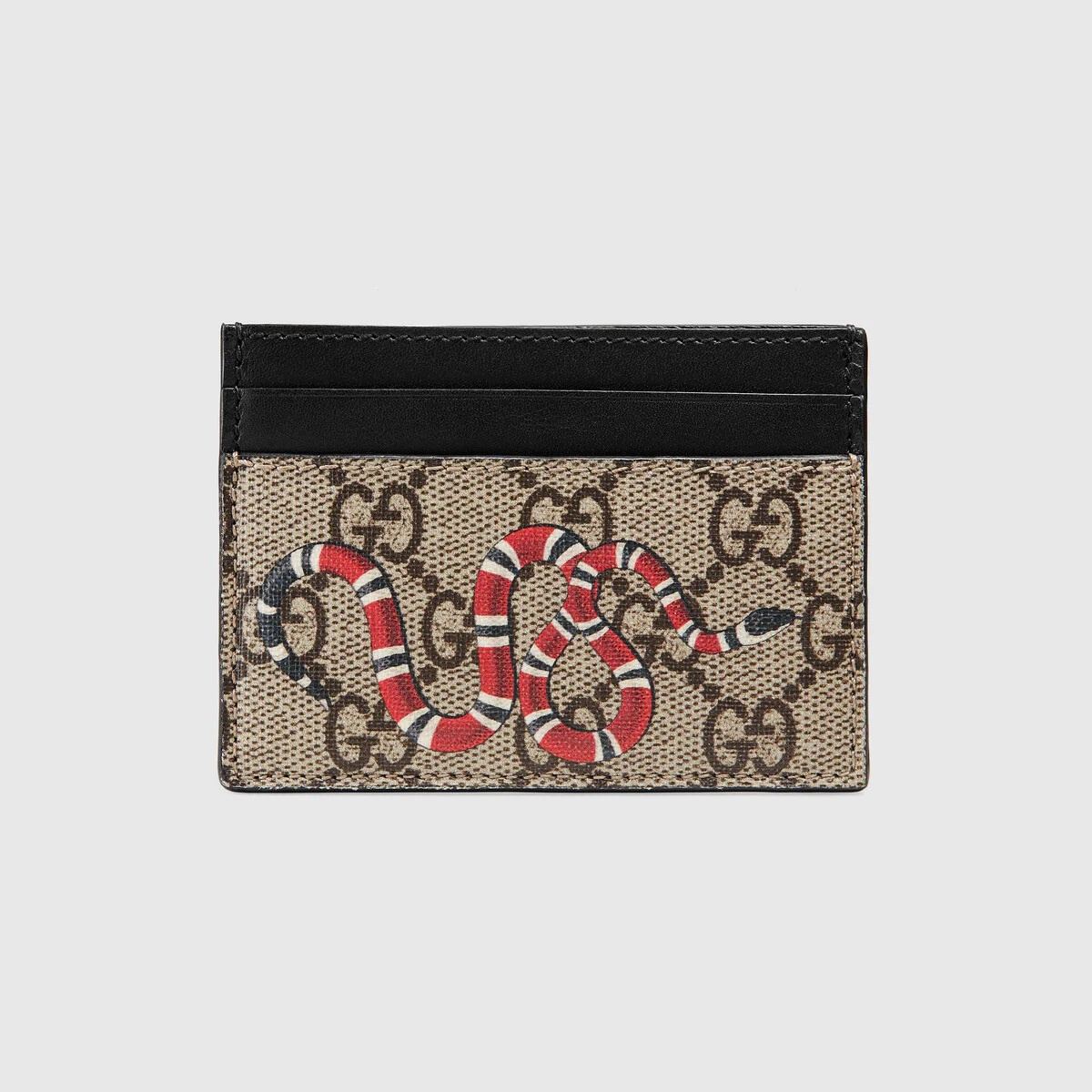 Kingsnake print GG Supreme card case - 1