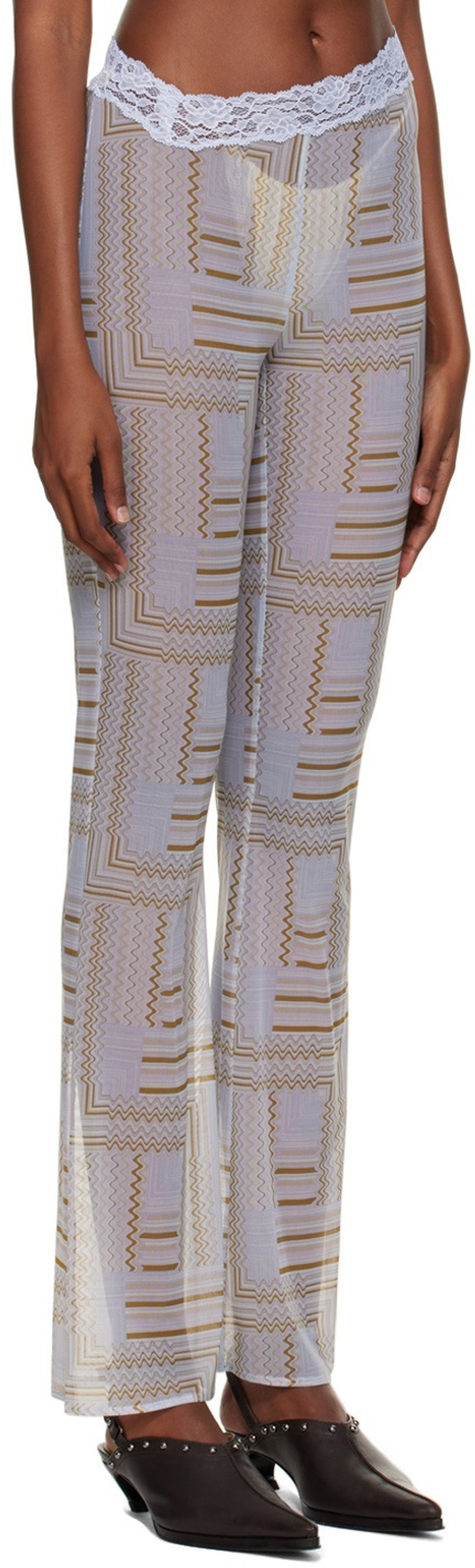 VAILLANT SSENSE Exclusive Blue Print Trousers outlook