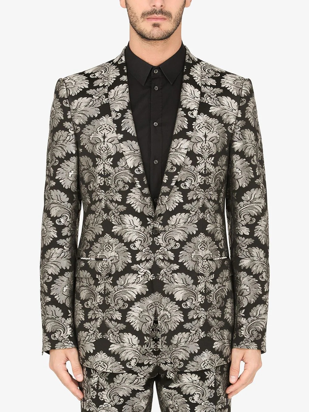 jacquard-woven suit - 3