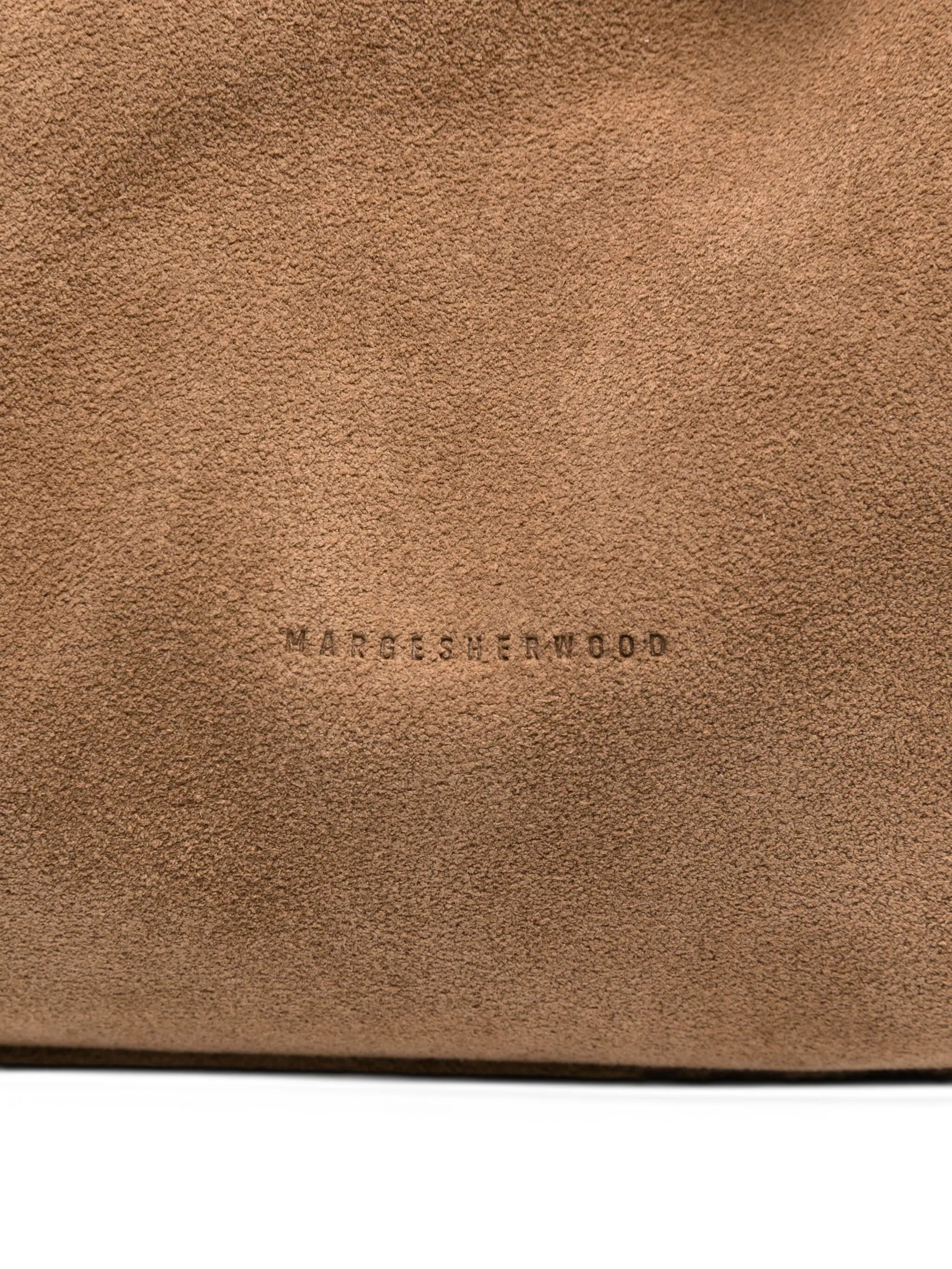 Margesherwood Medium Debossed-logo Suede Shoulder Bag - 5