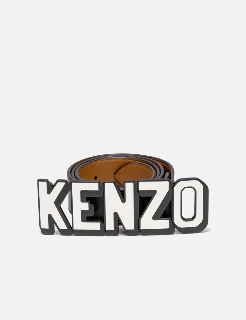 KENZO PARIS WIDE REVERSIBLE LEATHER BELT 1