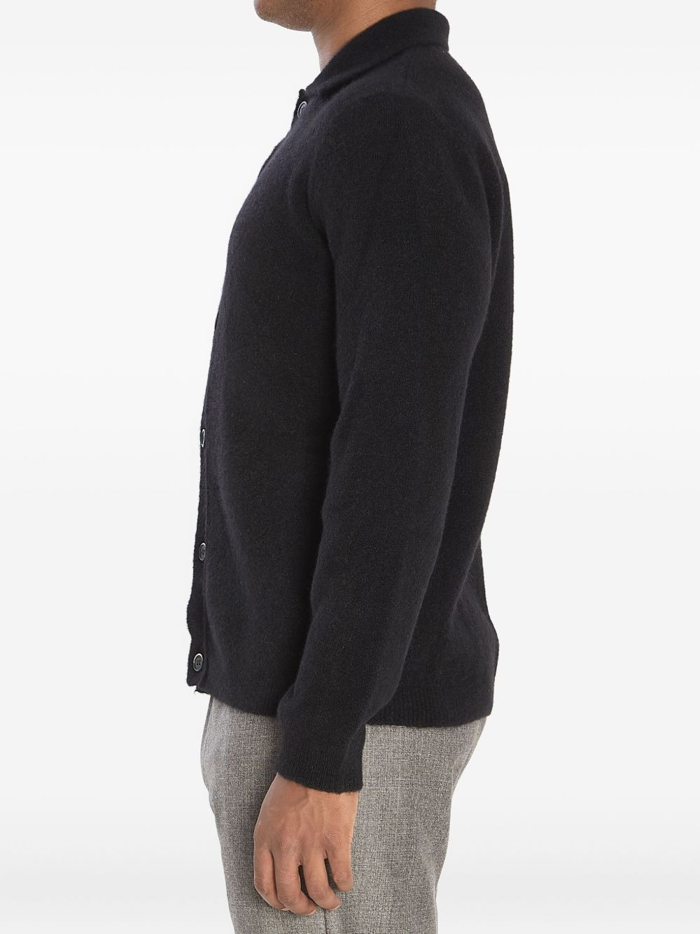 pointed-collar knitted cardigan - 3