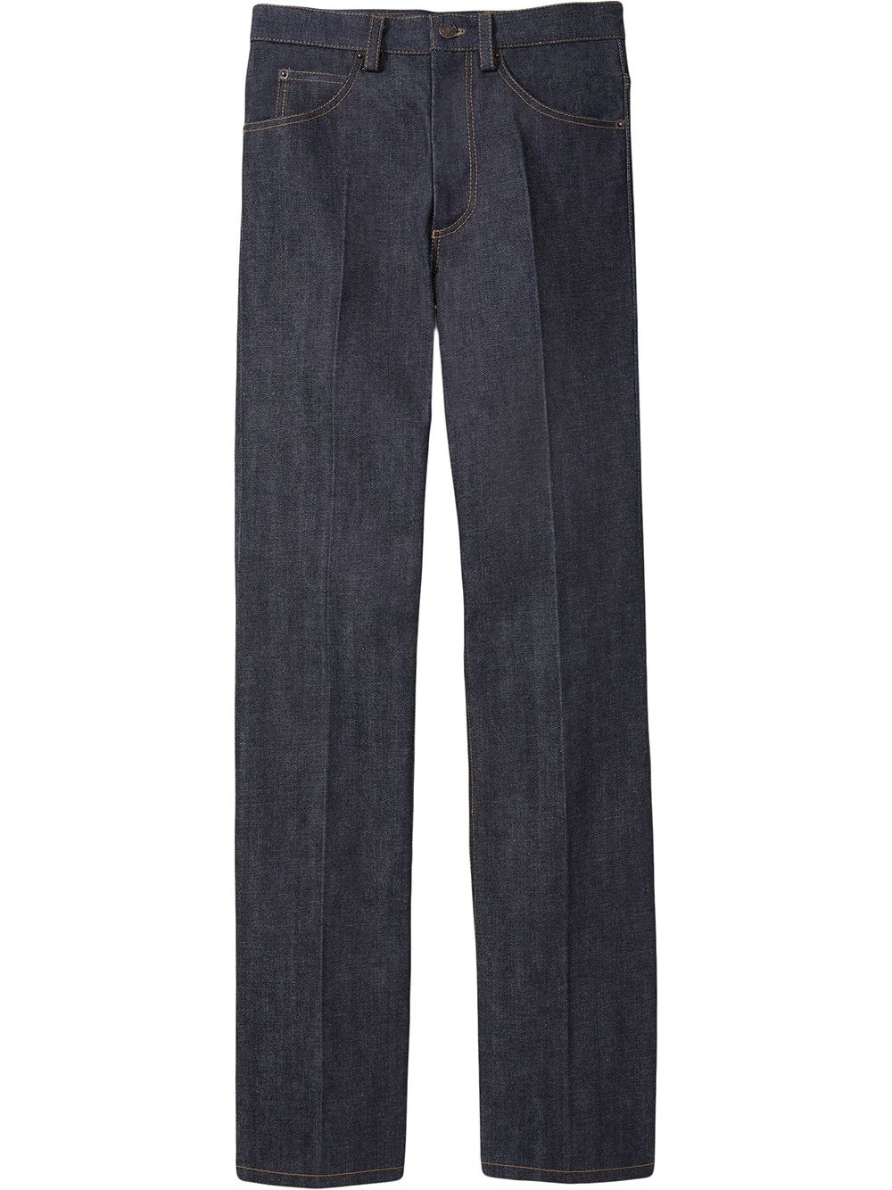 high rise straight-leg jeans - 1