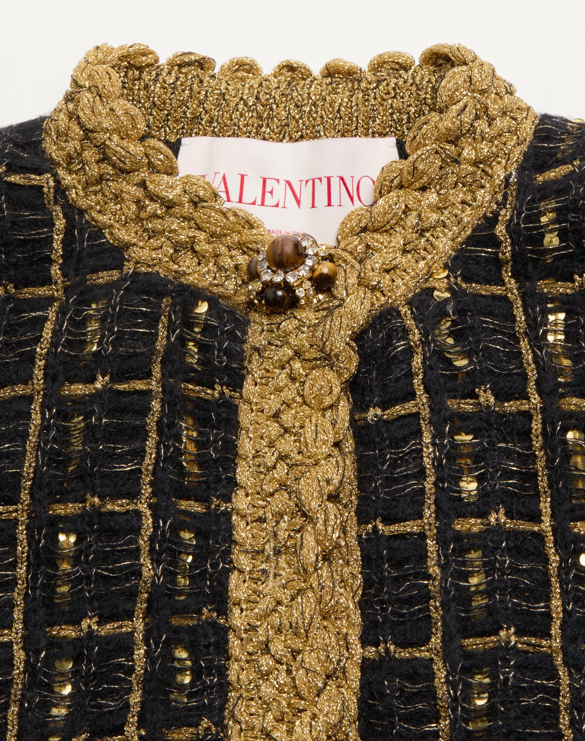 MOHAIR AND SEQUIN KNIT JACKET - 10