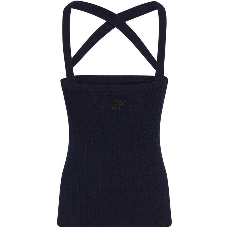 케이블 니트 halterneck 탑 3