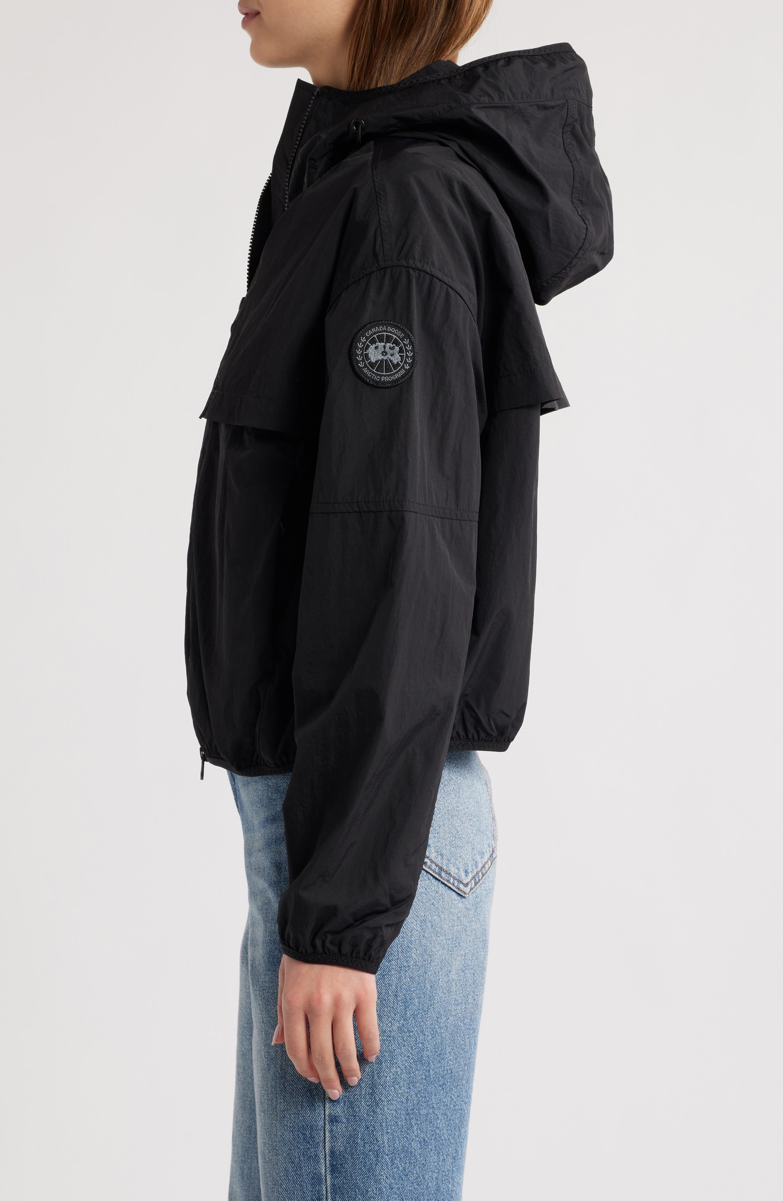Canada Goose Sinclair Water Resistant Hooded Nylon Wind Jacket in Black at Nordstrom - 3