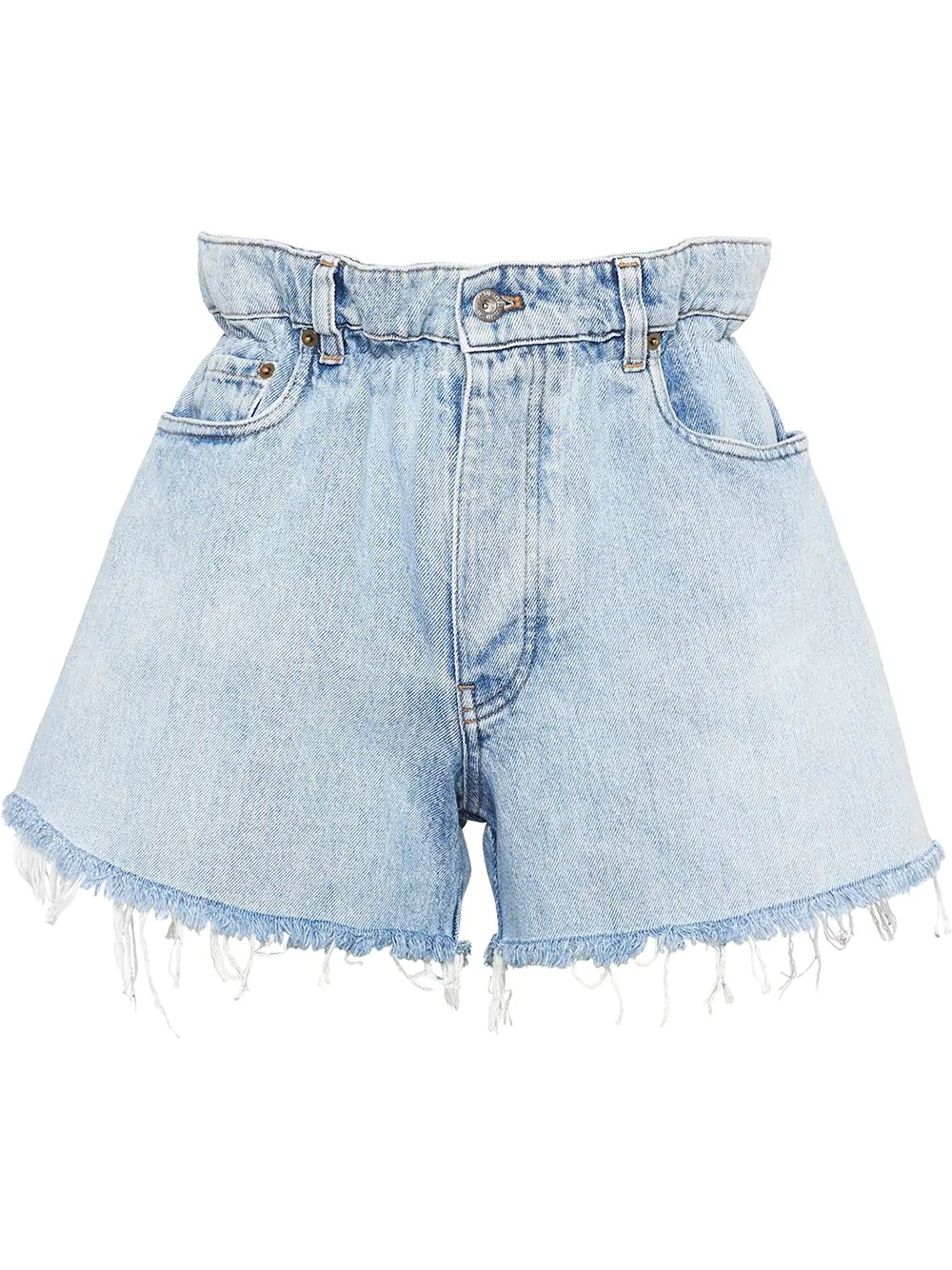 high-waisted denim shorts - 1