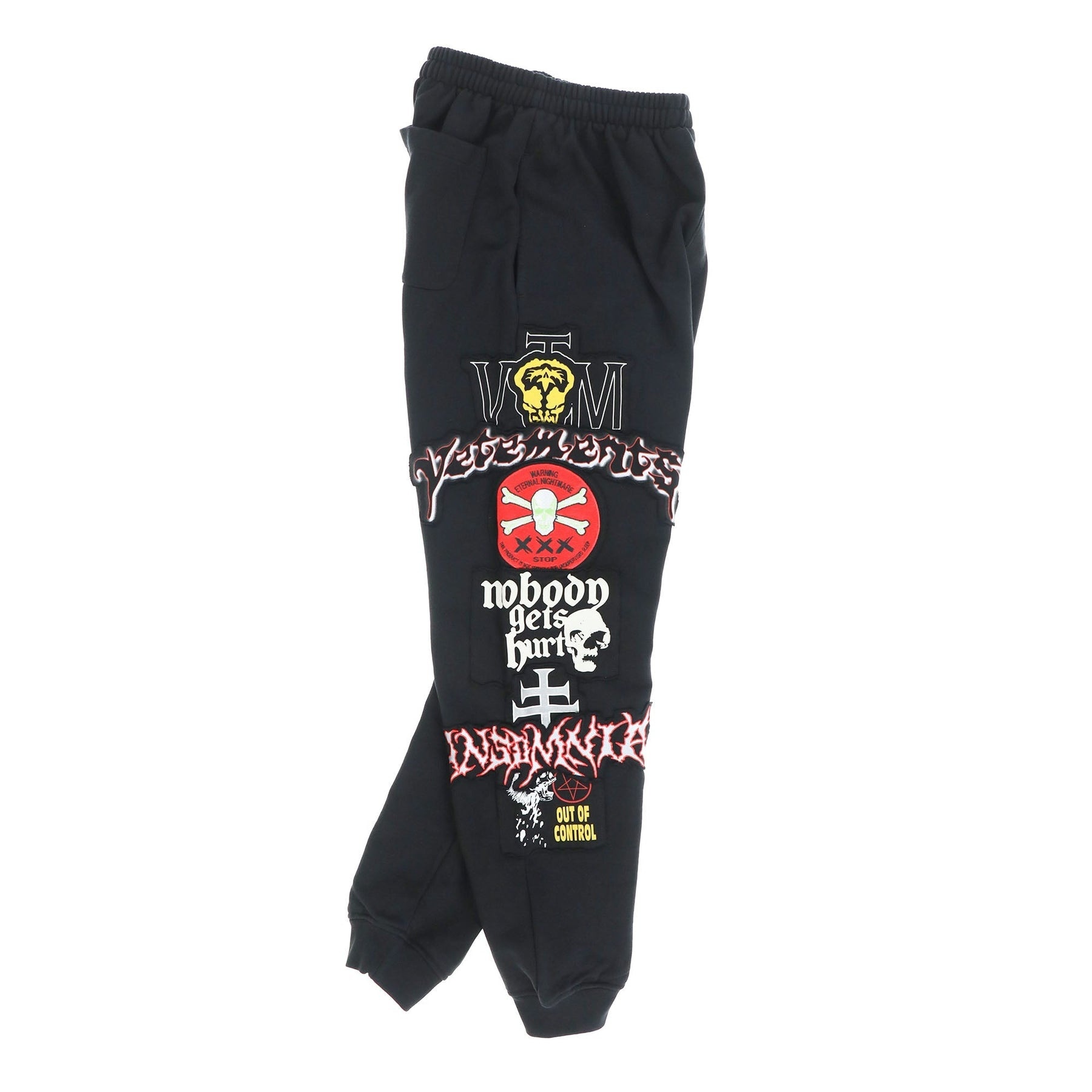 METAL PATCHED LOGO SWEATPANTS / BLK - 3