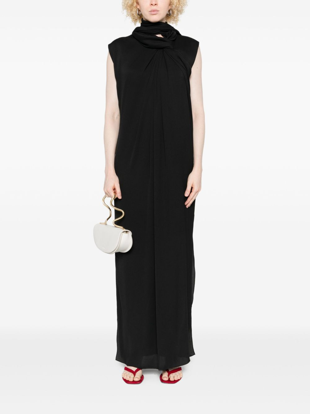 knot-detail sleeveless dress - 2